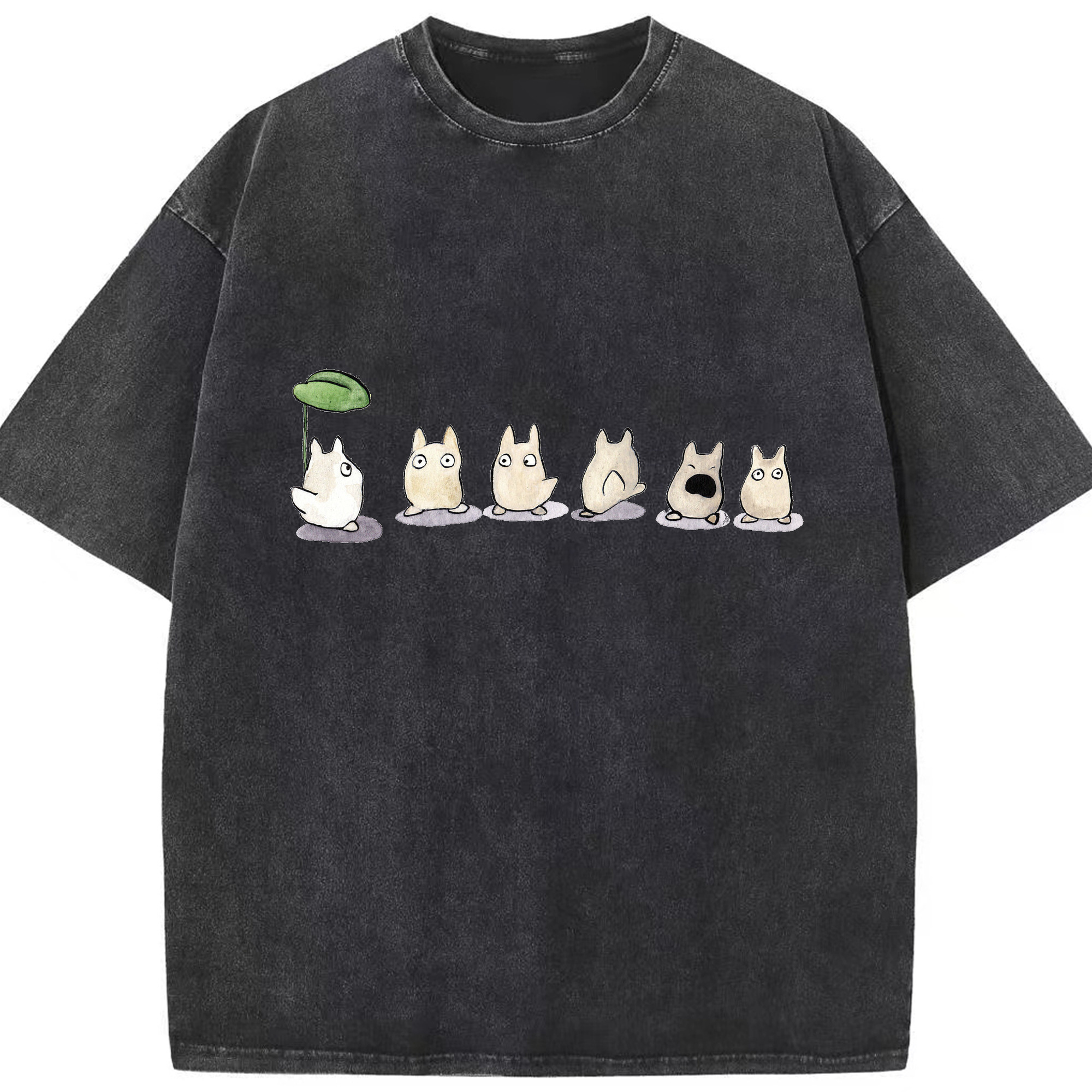 （画像用） となりのトトロ 草壁メイ 草壁サツキ My Neighbor Totoro Satsuki Kusakabe Mei Kusakabe 綿100% ヴィンテージ風 半袖Tシャツ（フロントプリント）