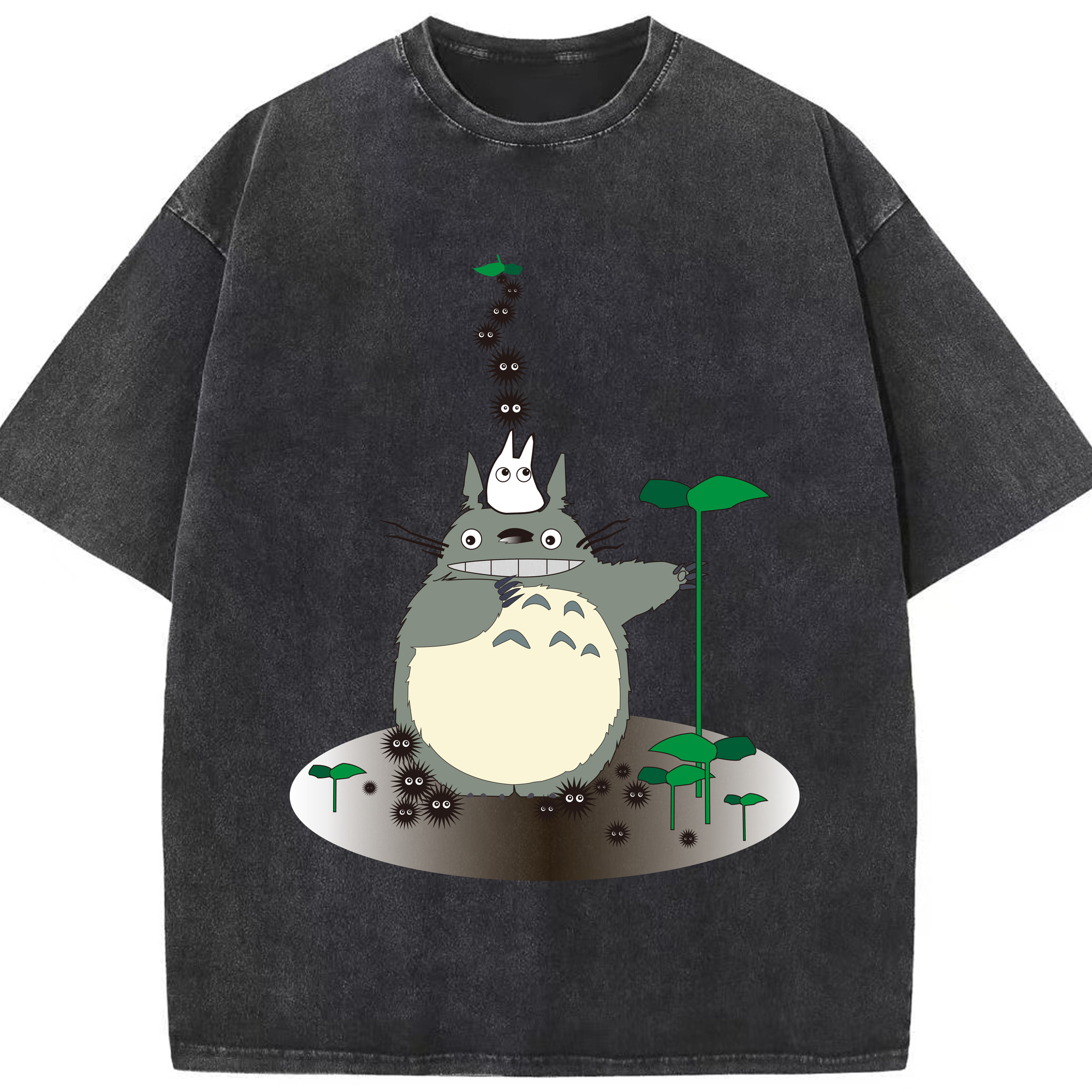 （画像用） となりのトトロ 草壁メイ 草壁サツキ My Neighbor Totoro Satsuki Kusakabe Mei Kusakabe 綿100% ヴィンテージ風 半袖Tシャツ（フロントプリント）