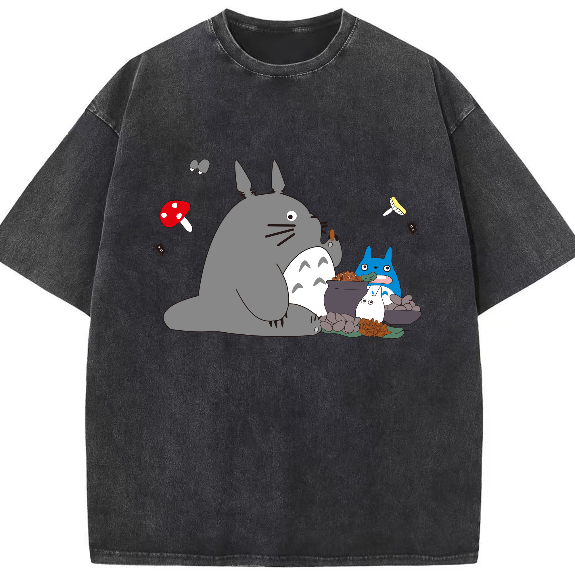 （画像用） となりのトトロ 草壁メイ 草壁サツキ My Neighbor Totoro Satsuki Kusakabe Mei Kusakabe 綿100% ヴィンテージ風 半袖Tシャツ（フロントプリント）