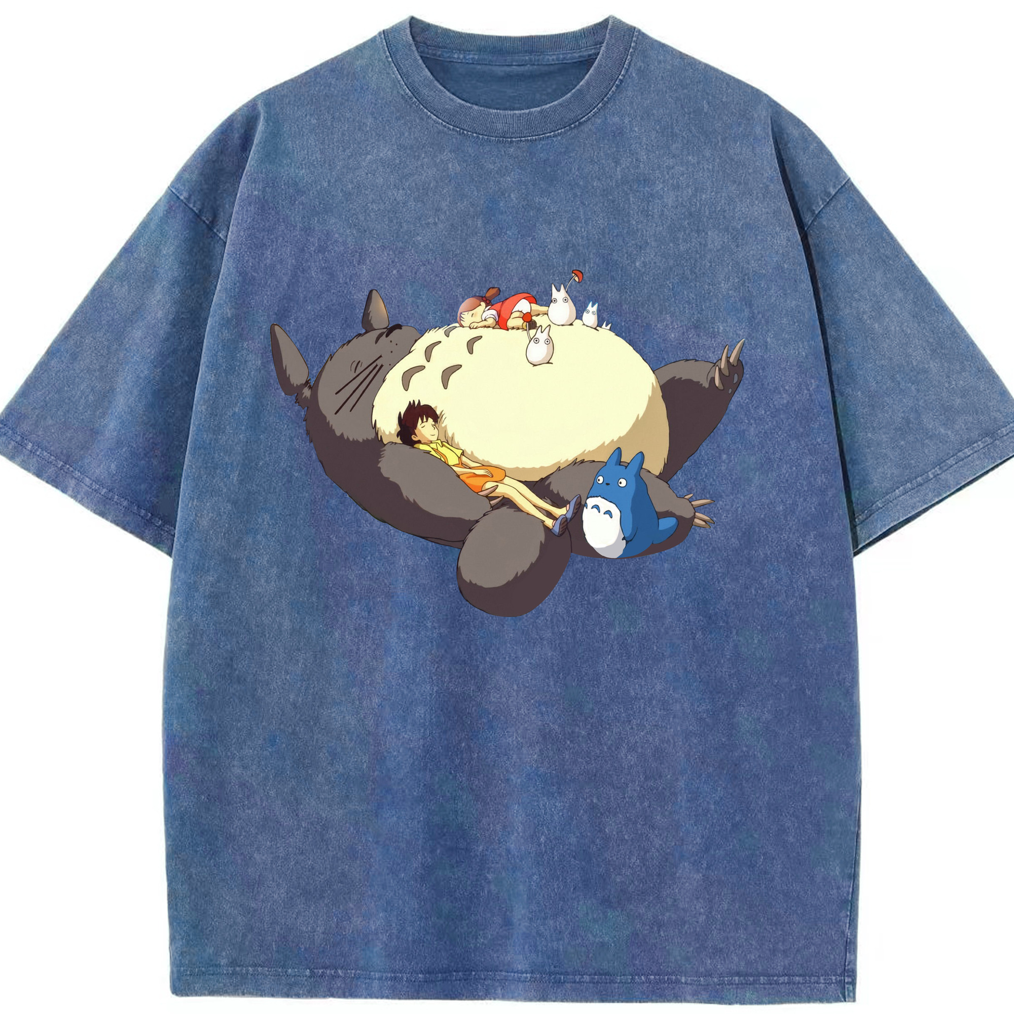 （画像用） となりのトトロ 草壁メイ 草壁サツキ My Neighbor Totoro Satsuki Kusakabe Mei Kusakabe 綿100% ヴィンテージ風 半袖Tシャツ（フロントプリント）
