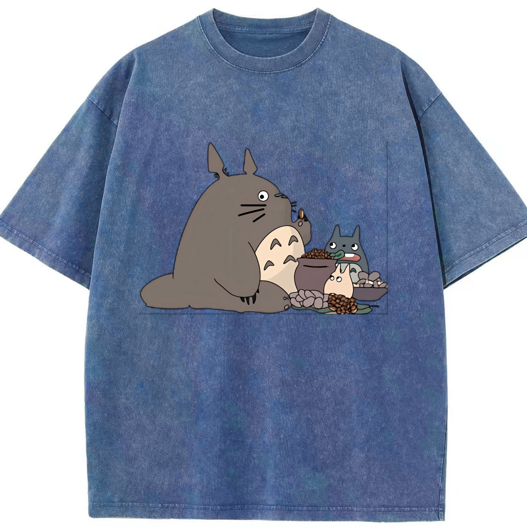 （画像用） となりのトトロ 草壁メイ 草壁サツキ My Neighbor Totoro Satsuki Kusakabe Mei Kusakabe 綿100% ヴィンテージ風 半袖Tシャツ（フロントプリント）