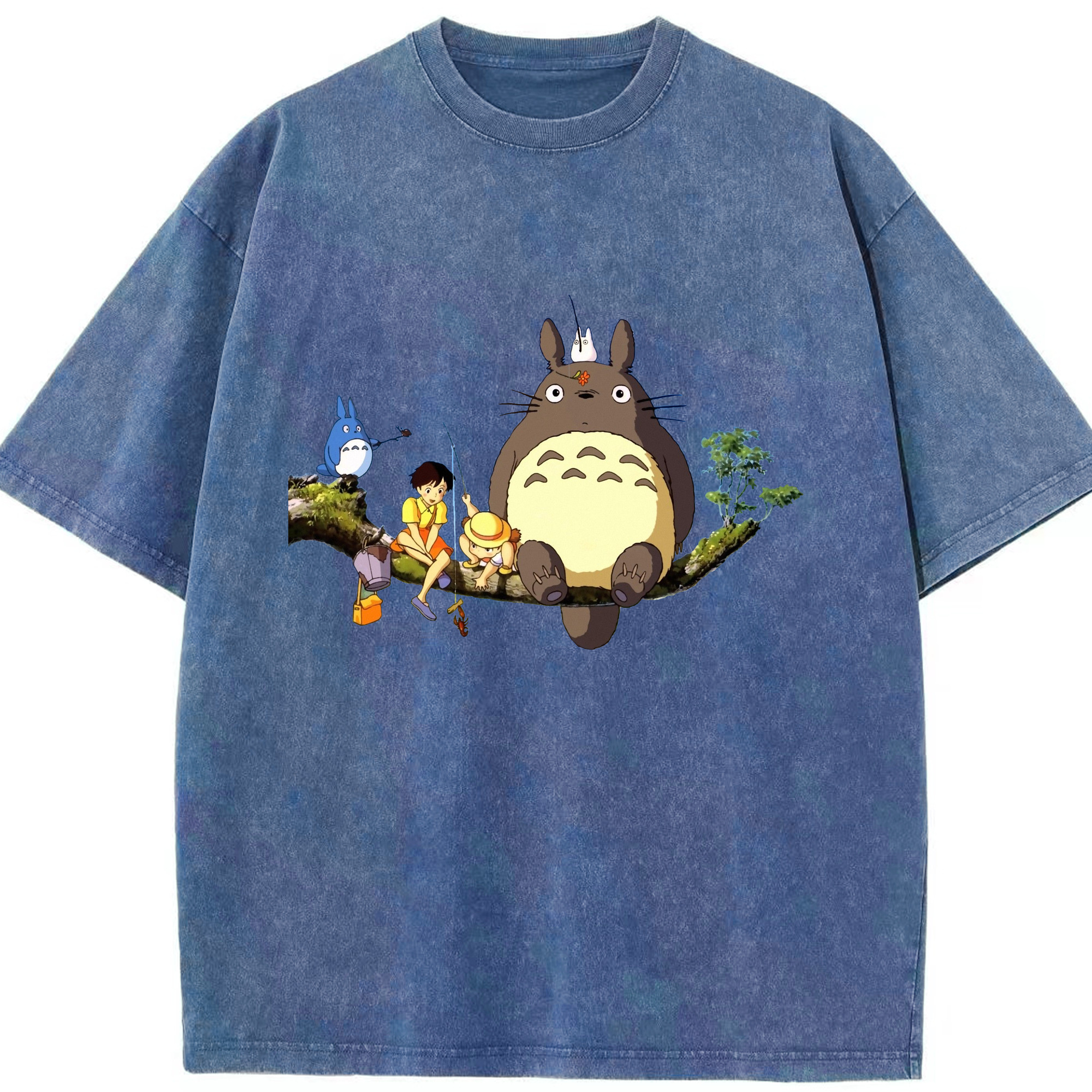 （画像用） となりのトトロ 草壁メイ 草壁サツキ My Neighbor Totoro Satsuki Kusakabe Mei Kusakabe 綿100% ヴィンテージ風 半袖Tシャツ（フロントプリント）