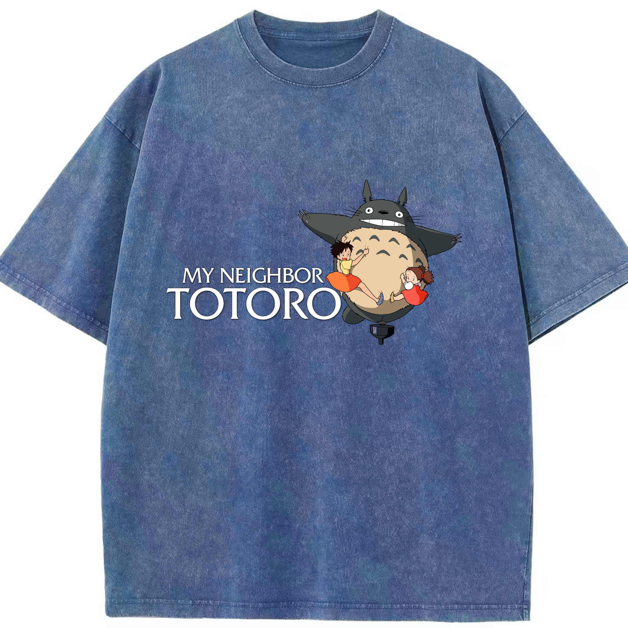 （画像用） となりのトトロ 草壁メイ 草壁サツキ My Neighbor Totoro Satsuki Kusakabe Mei Kusakabe 綿100% ヴィンテージ風 半袖Tシャツ（フロントプリント）