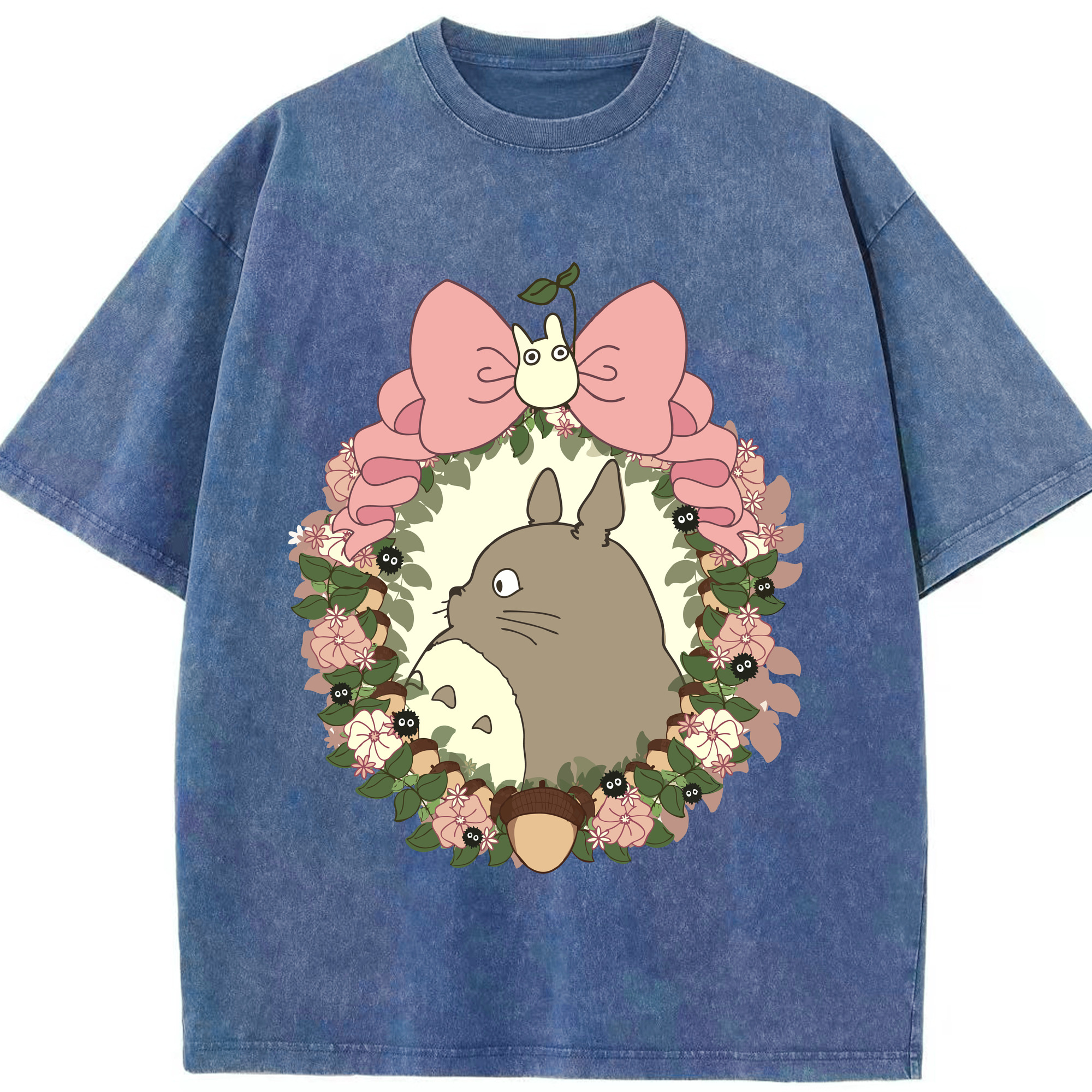 （画像用） となりのトトロ 草壁メイ 草壁サツキ My Neighbor Totoro Satsuki Kusakabe Mei Kusakabe 綿100% ヴィンテージ風 半袖Tシャツ（フロントプリント）