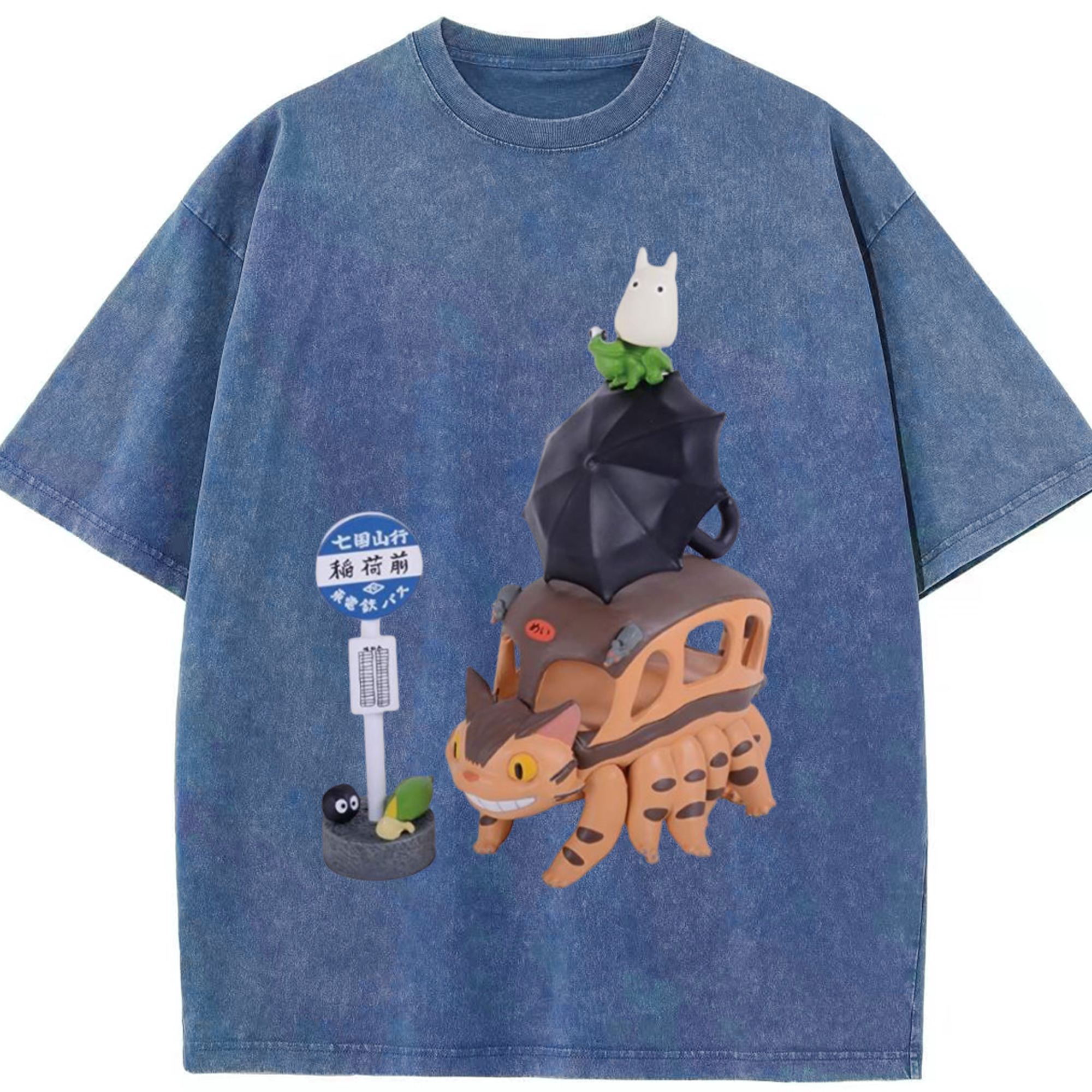 （画像用） となりのトトロ 草壁メイ 草壁サツキ My Neighbor Totoro Satsuki Kusakabe Mei Kusakabe 綿100% ヴィンテージ風 半袖Tシャツ（フロントプリント）
