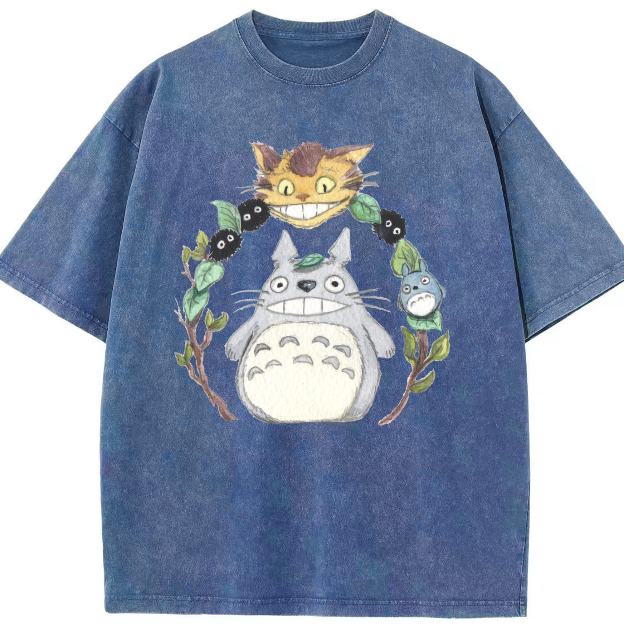 （画像用） となりのトトロ 草壁メイ 草壁サツキ My Neighbor Totoro Satsuki Kusakabe Mei Kusakabe 綿100% ヴィンテージ風 半袖Tシャツ（フロントプリント）