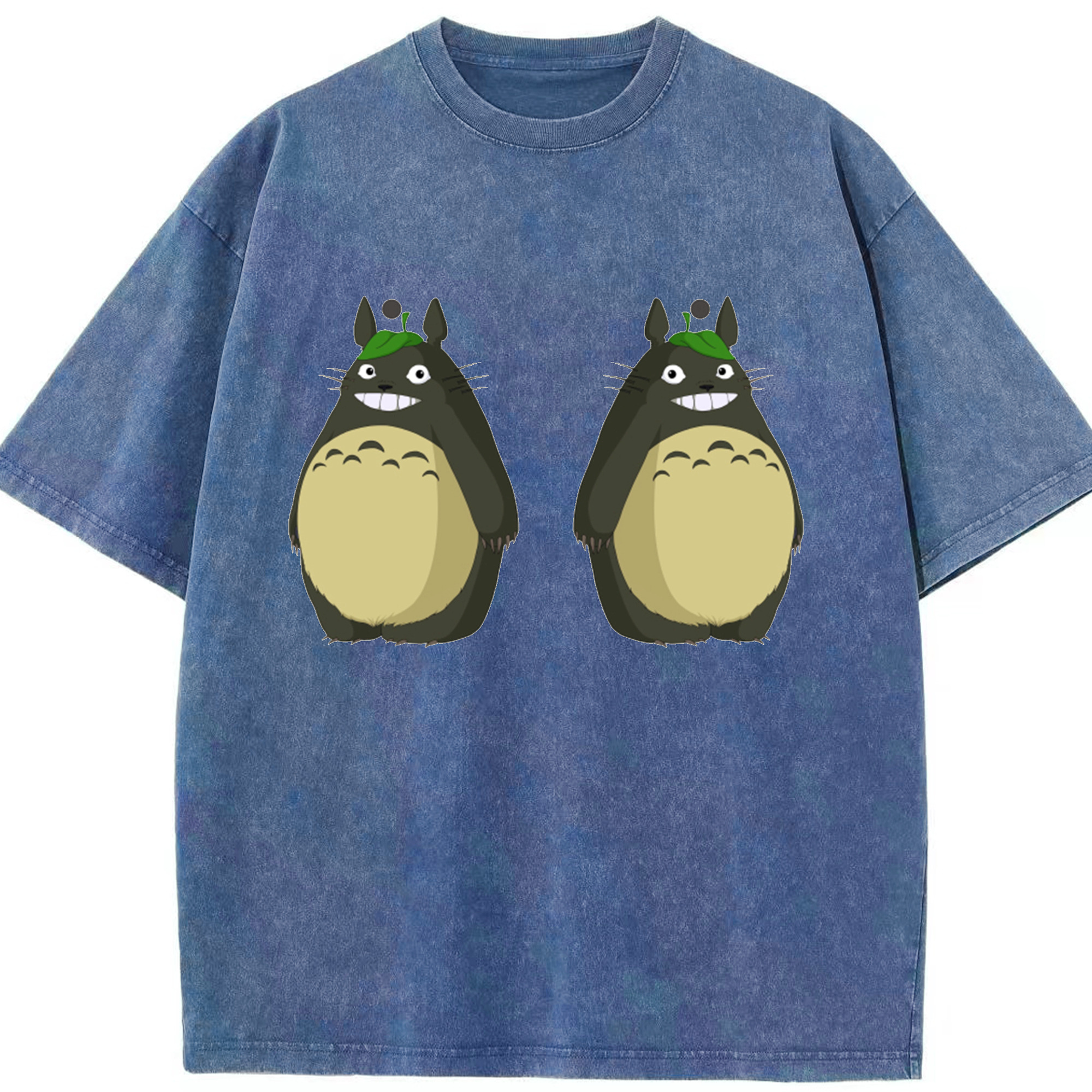 （画像用） となりのトトロ 草壁メイ 草壁サツキ My Neighbor Totoro Satsuki Kusakabe Mei Kusakabe 綿100% ヴィンテージ風 半袖Tシャツ（フロントプリント）
