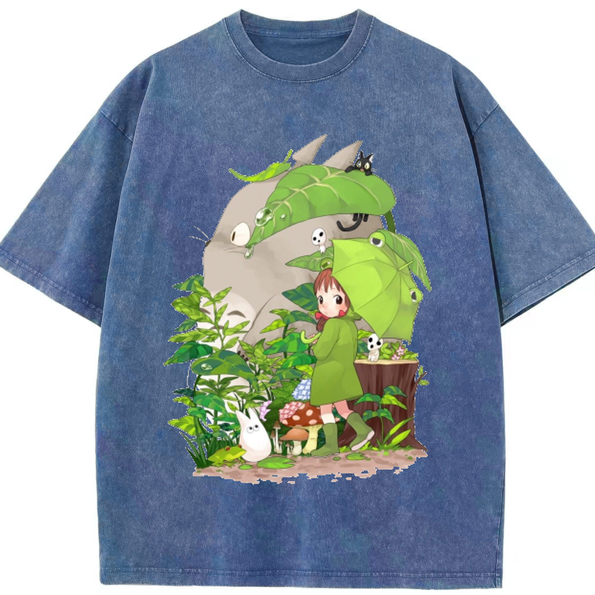 （画像用） となりのトトロ 草壁メイ 草壁サツキ My Neighbor Totoro Satsuki Kusakabe Mei Kusakabe 綿100% ヴィンテージ風 半袖Tシャツ（フロントプリント）