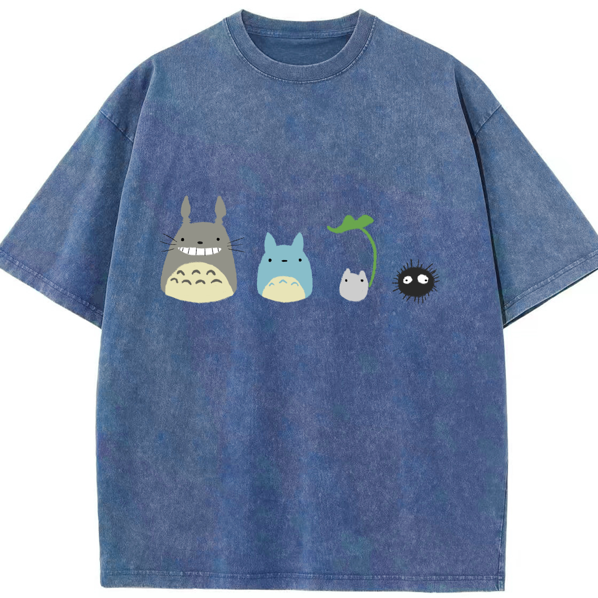 （画像用） となりのトトロ 草壁メイ 草壁サツキ My Neighbor Totoro Satsuki Kusakabe Mei Kusakabe 綿100% ヴィンテージ風 半袖Tシャツ（フロントプリント）