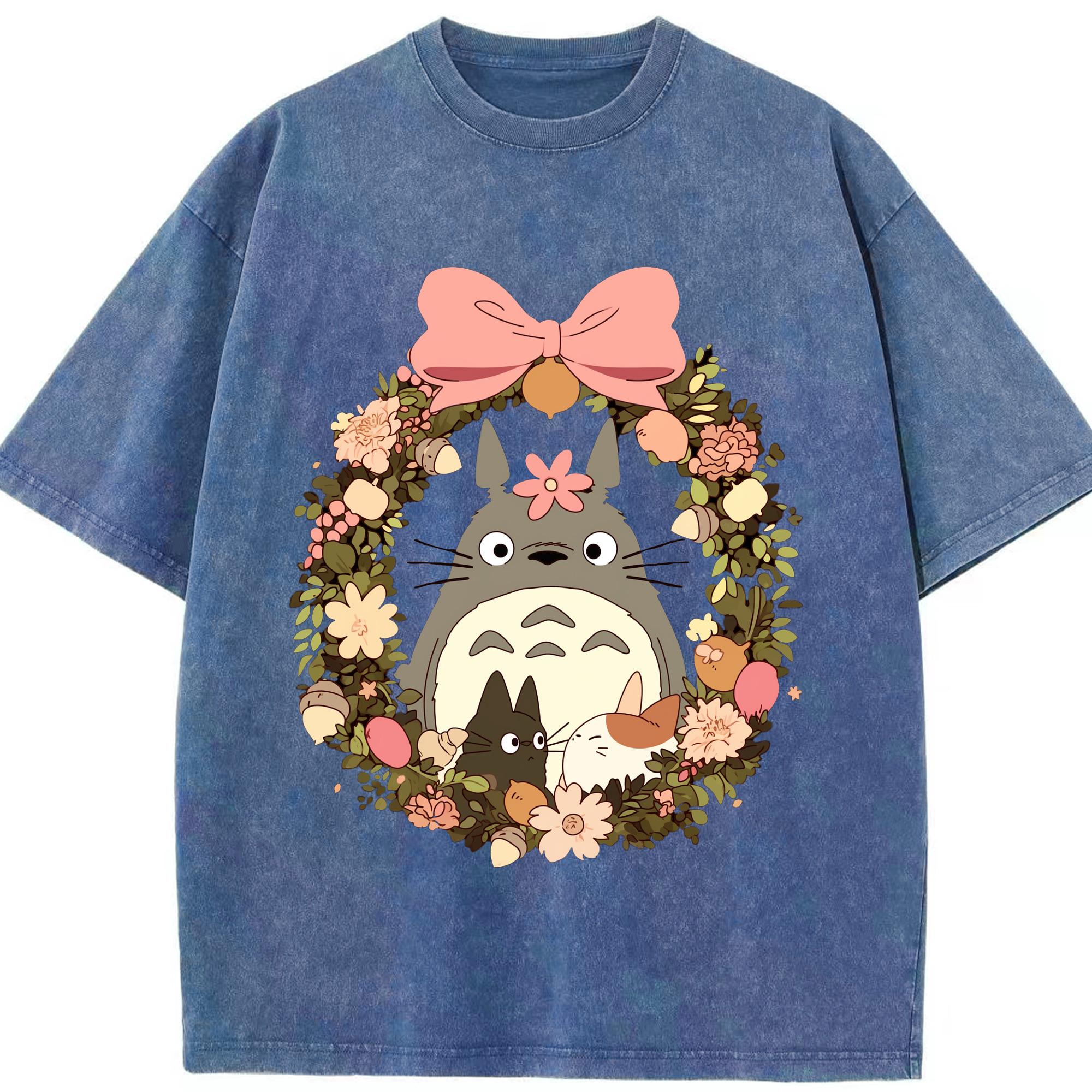 （画像用） となりのトトロ 草壁メイ 草壁サツキ My Neighbor Totoro Satsuki Kusakabe Mei Kusakabe 綿100% ヴィンテージ風 半袖Tシャツ（フロントプリント）