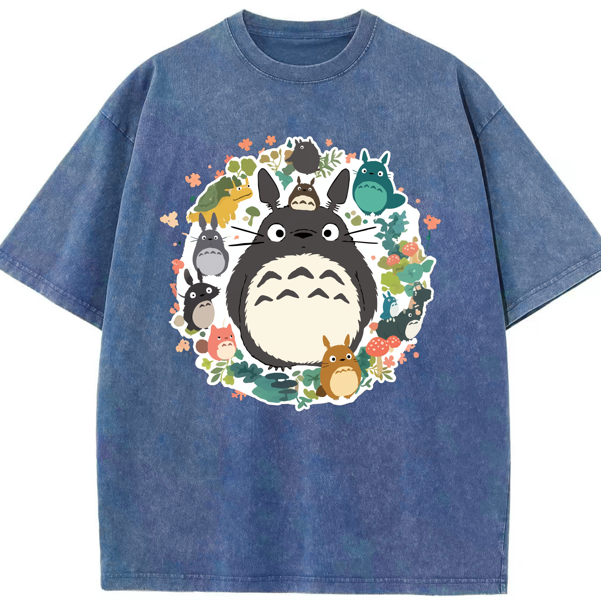 （画像用） となりのトトロ 草壁メイ 草壁サツキ My Neighbor Totoro Satsuki Kusakabe Mei Kusakabe 綿100% ヴィンテージ風 半袖Tシャツ（フロントプリント）