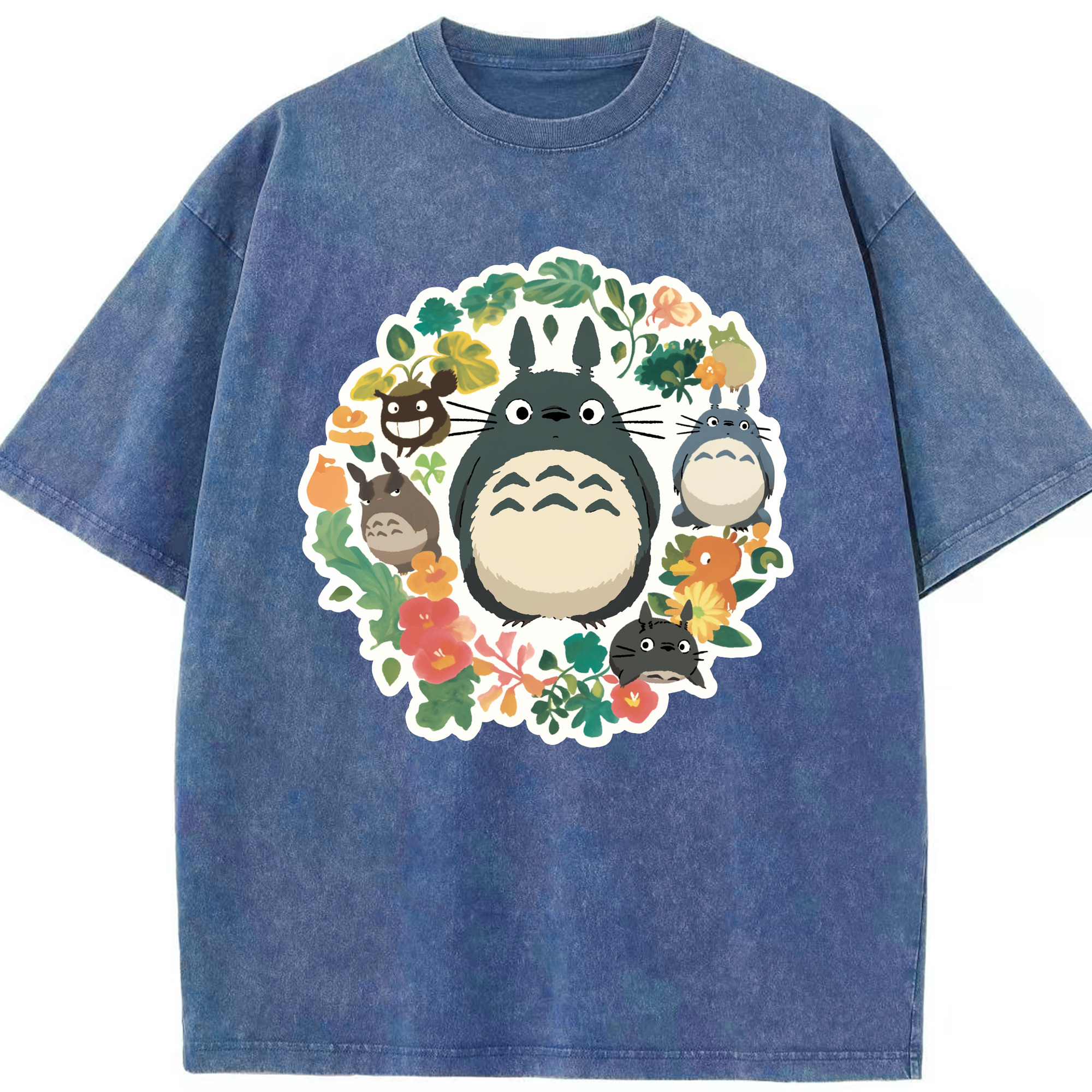 （画像用） となりのトトロ 草壁メイ 草壁サツキ My Neighbor Totoro Satsuki Kusakabe Mei Kusakabe 綿100% ヴィンテージ風 半袖Tシャツ（フロントプリント）