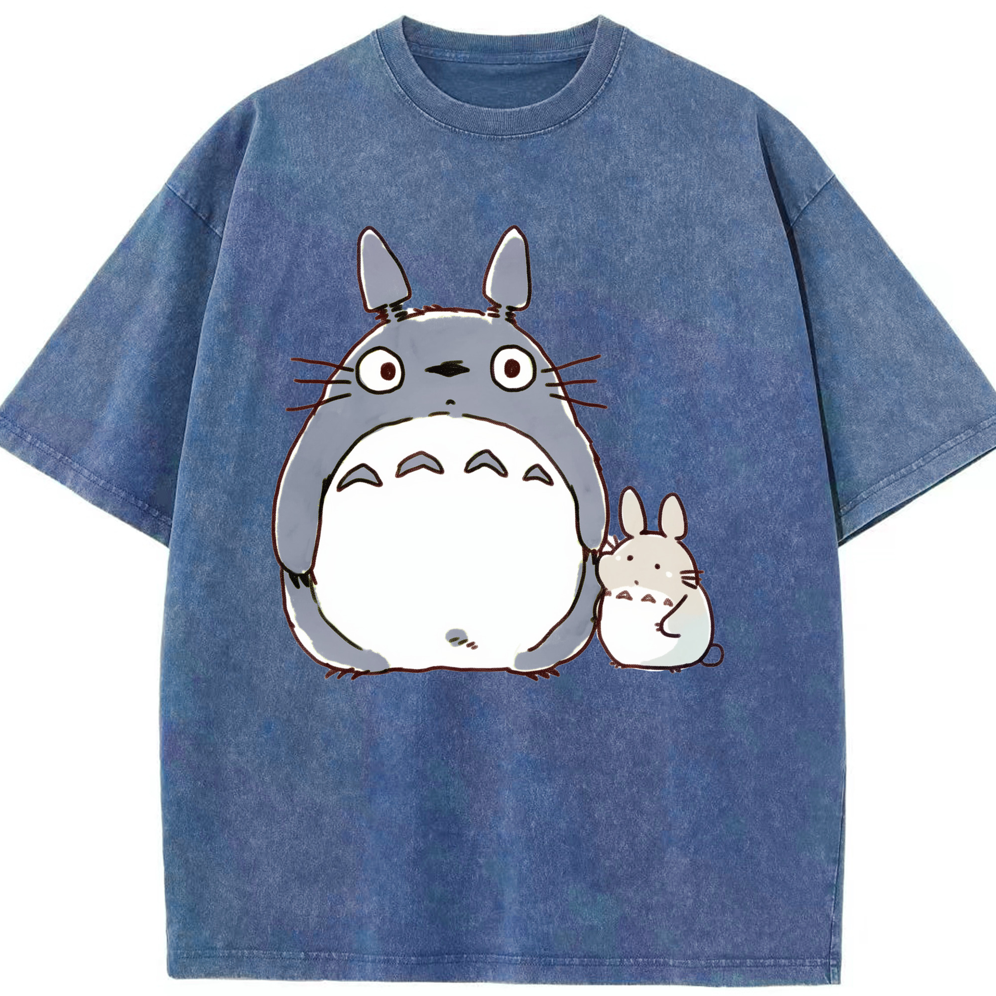 （画像用） となりのトトロ 草壁メイ 草壁サツキ My Neighbor Totoro Satsuki Kusakabe Mei Kusakabe 綿100% ヴィンテージ風 半袖Tシャツ（フロントプリント）