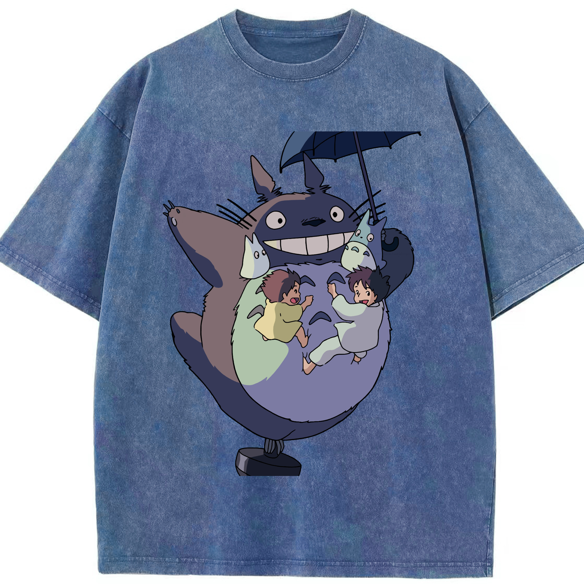 （画像用） となりのトトロ 草壁メイ 草壁サツキ My Neighbor Totoro Satsuki Kusakabe Mei Kusakabe 綿100% ヴィンテージ風 半袖Tシャツ（フロントプリント）
