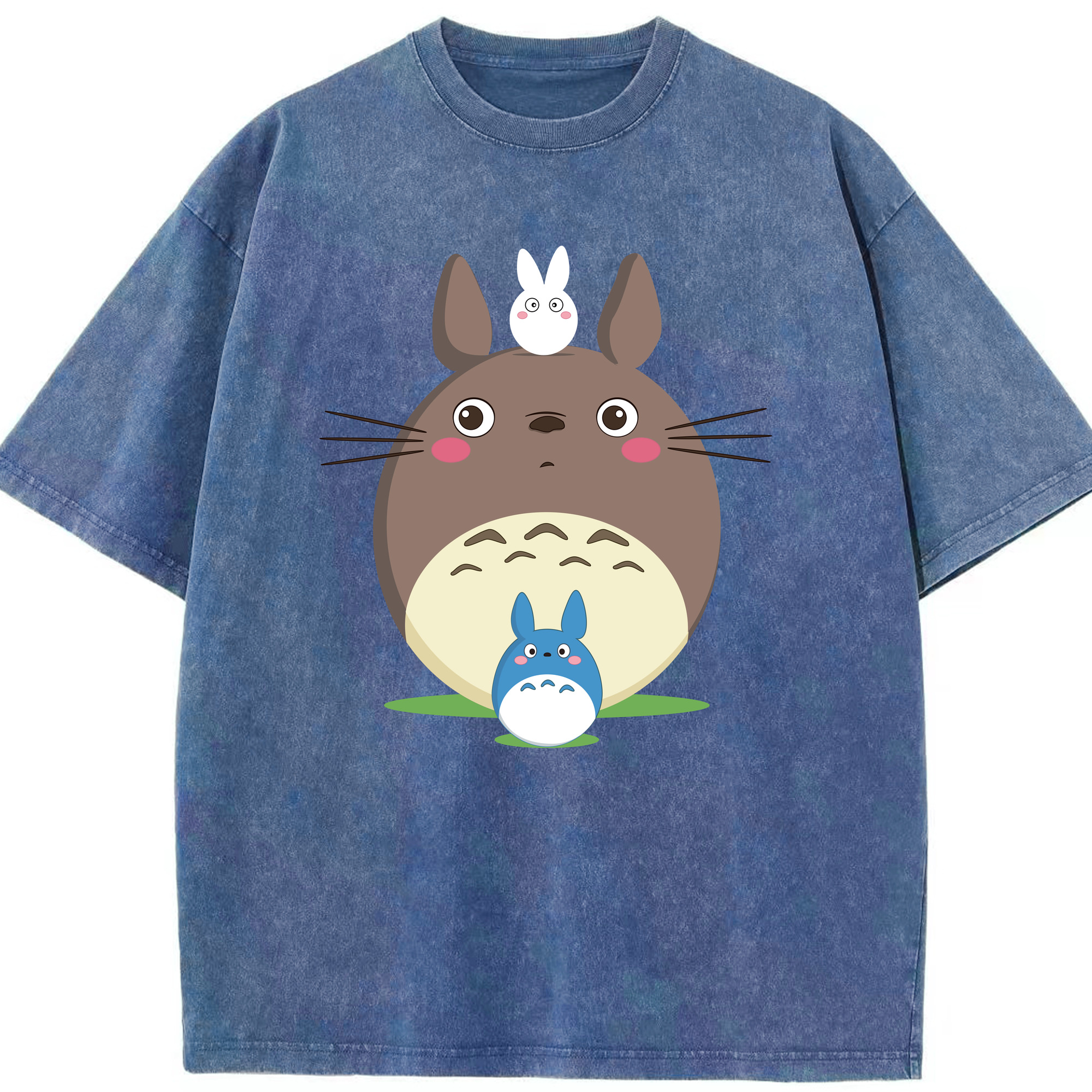 （画像用） となりのトトロ 草壁メイ 草壁サツキ My Neighbor Totoro Satsuki Kusakabe Mei Kusakabe 綿100% ヴィンテージ風 半袖Tシャツ（フロントプリント）