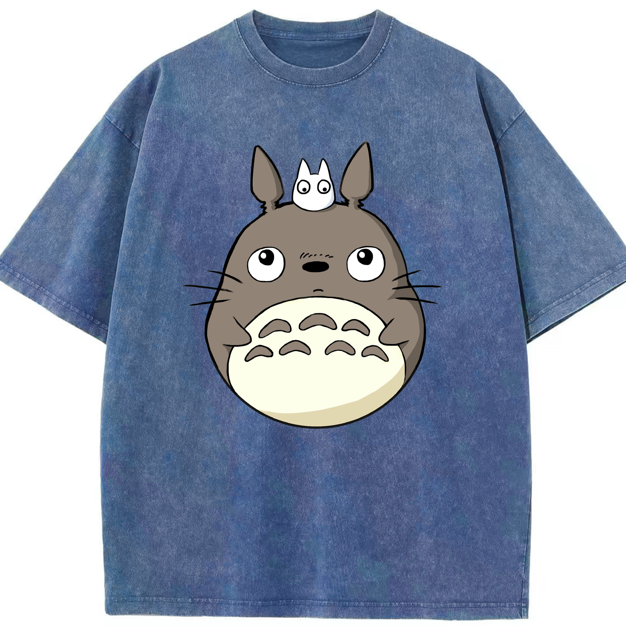 （画像用） となりのトトロ 草壁メイ 草壁サツキ My Neighbor Totoro Satsuki Kusakabe Mei Kusakabe 綿100% ヴィンテージ風 半袖Tシャツ（フロントプリント）