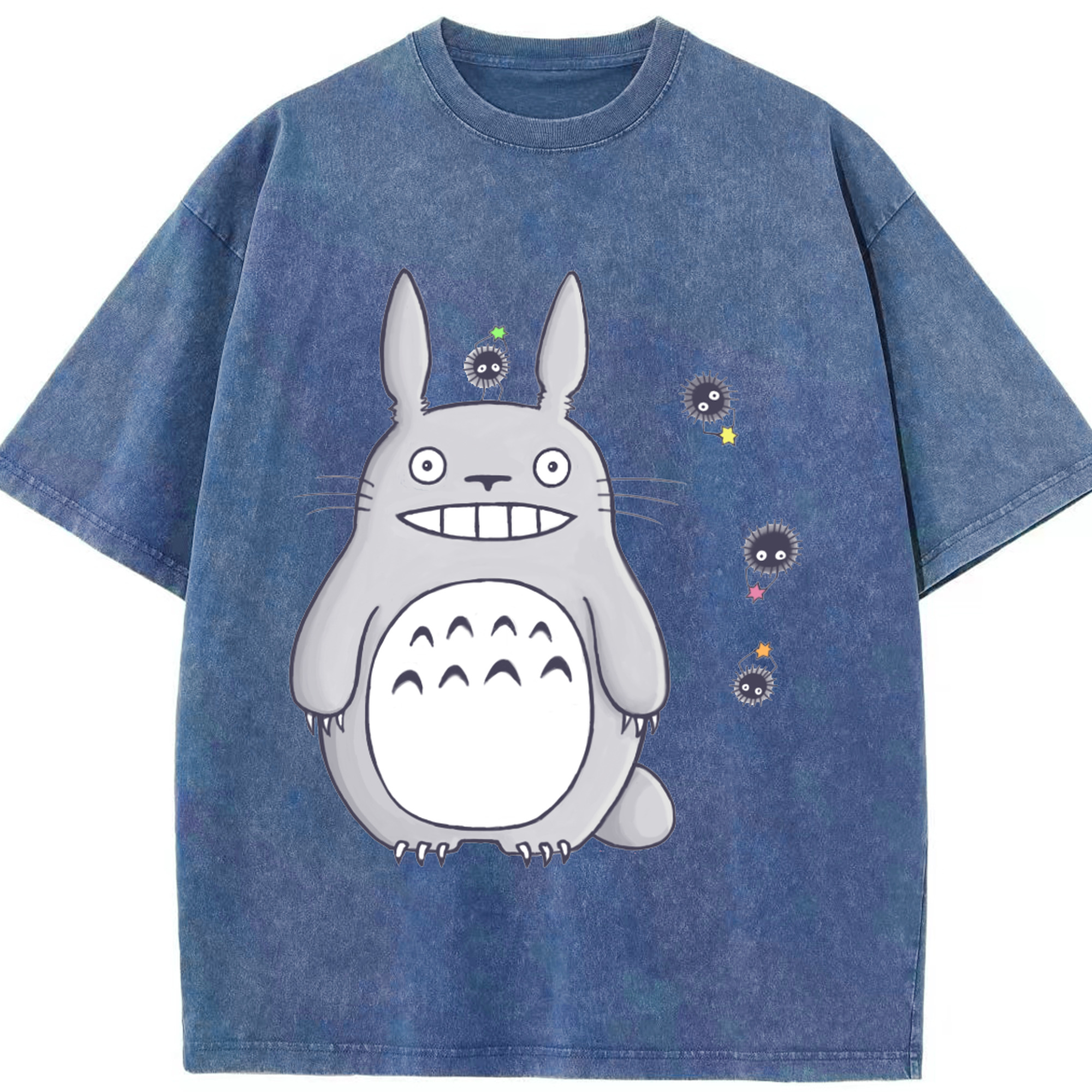 （画像用） となりのトトロ 草壁メイ 草壁サツキ My Neighbor Totoro Satsuki Kusakabe Mei Kusakabe 綿100% ヴィンテージ風 半袖Tシャツ（フロントプリント）