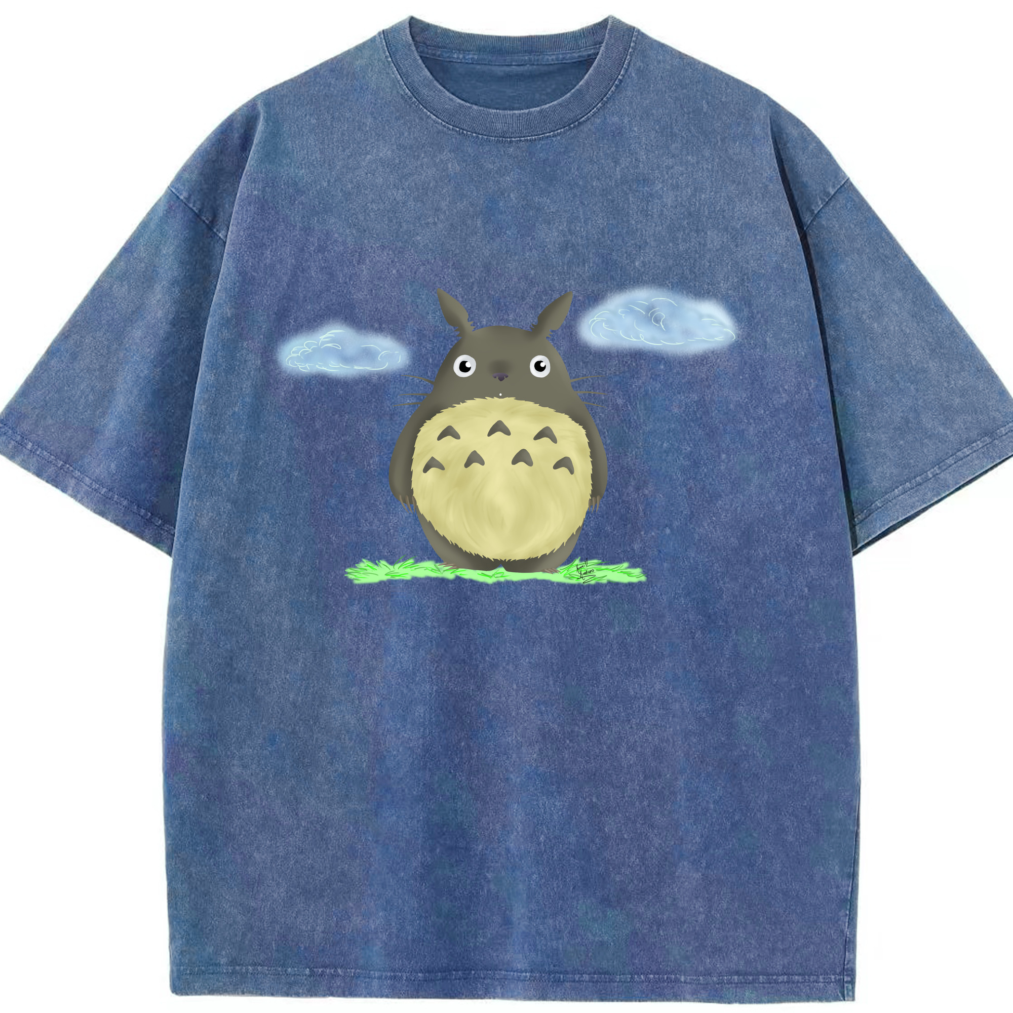 （画像用） となりのトトロ 草壁メイ 草壁サツキ My Neighbor Totoro Satsuki Kusakabe Mei Kusakabe 綿100% ヴィンテージ風 半袖Tシャツ（フロントプリント）
