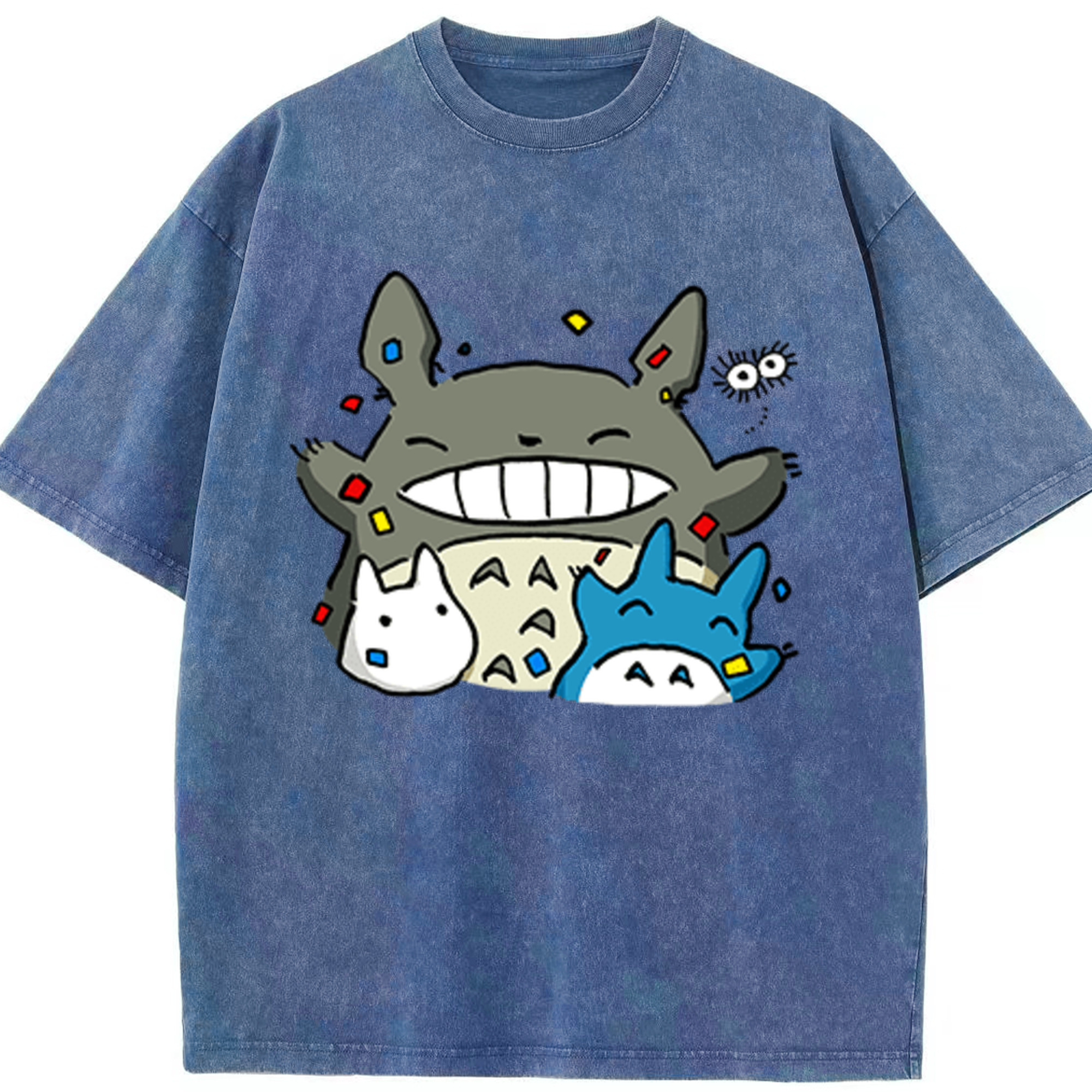 （画像用） となりのトトロ 草壁メイ 草壁サツキ My Neighbor Totoro Satsuki Kusakabe Mei Kusakabe 綿100% ヴィンテージ風 半袖Tシャツ（フロントプリント）