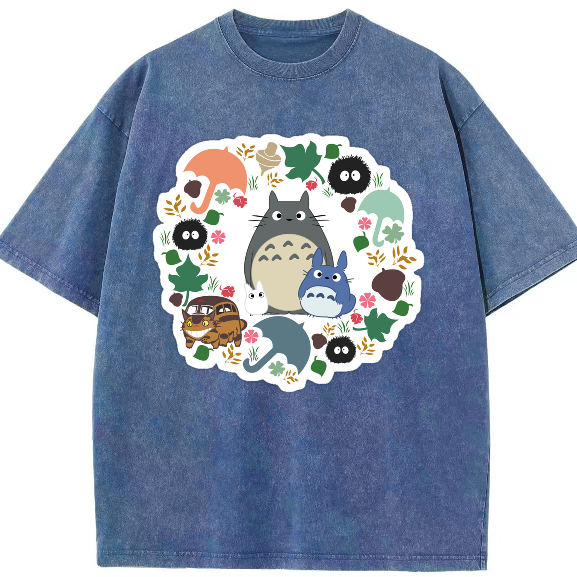 （画像用） となりのトトロ 草壁メイ 草壁サツキ My Neighbor Totoro Satsuki Kusakabe Mei Kusakabe 綿100% ヴィンテージ風 半袖Tシャツ（フロントプリント）