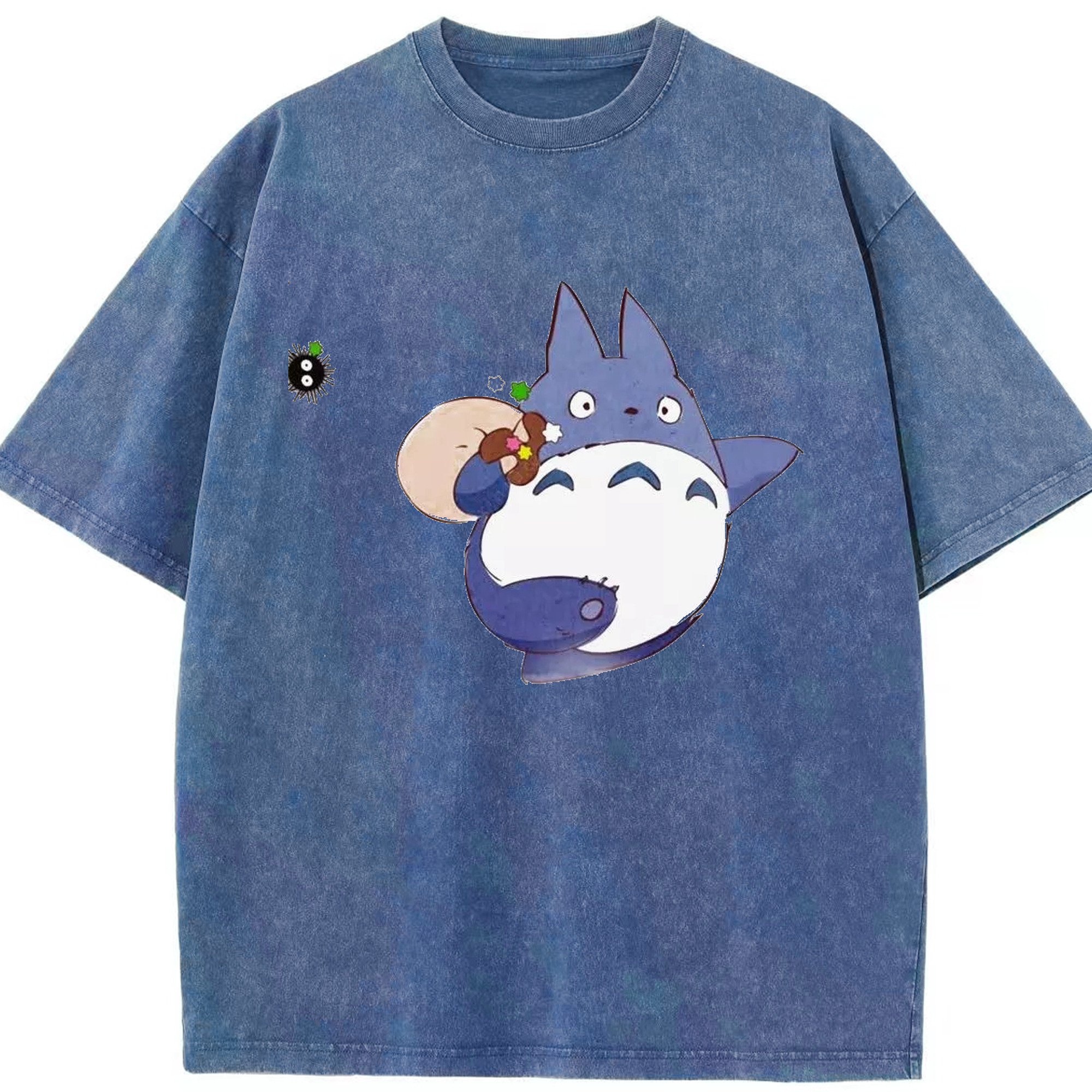 （画像用） となりのトトロ 草壁メイ 草壁サツキ My Neighbor Totoro Satsuki Kusakabe Mei Kusakabe 綿100% ヴィンテージ風 半袖Tシャツ（フロントプリント）