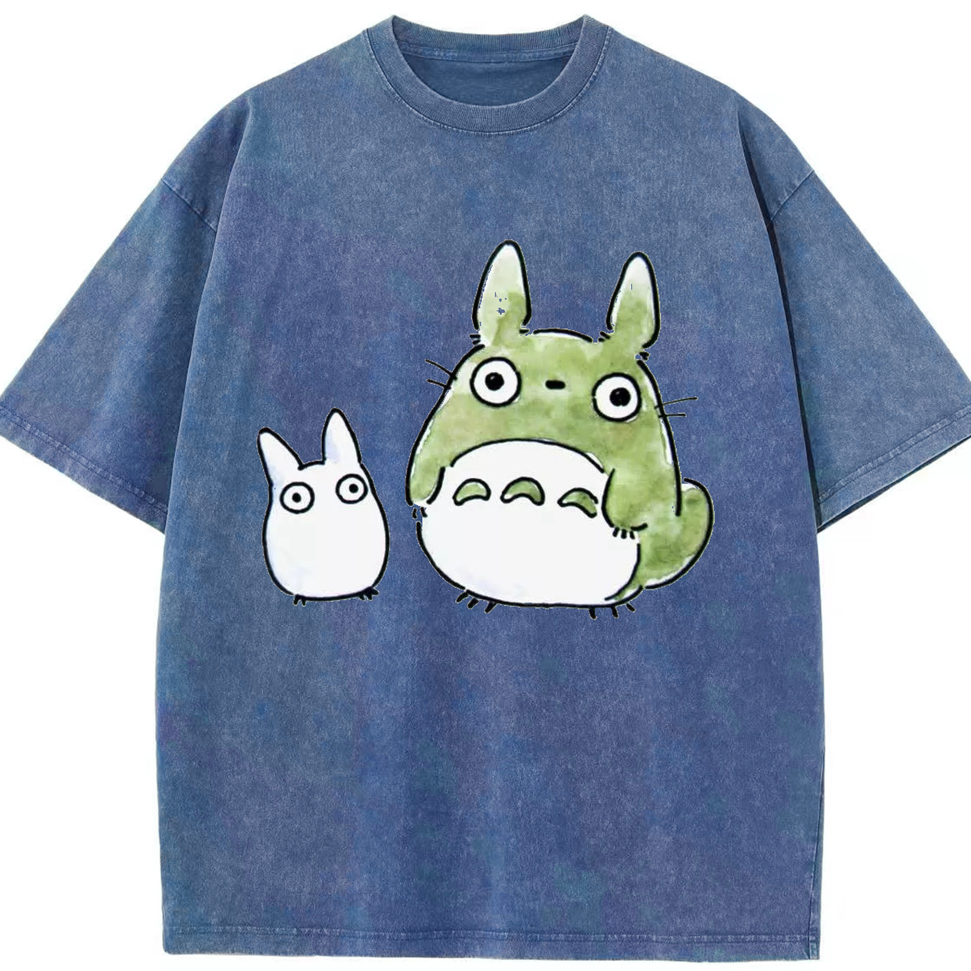 （画像用） となりのトトロ 草壁メイ 草壁サツキ My Neighbor Totoro Satsuki Kusakabe Mei Kusakabe 綿100% ヴィンテージ風 半袖Tシャツ（フロントプリント）