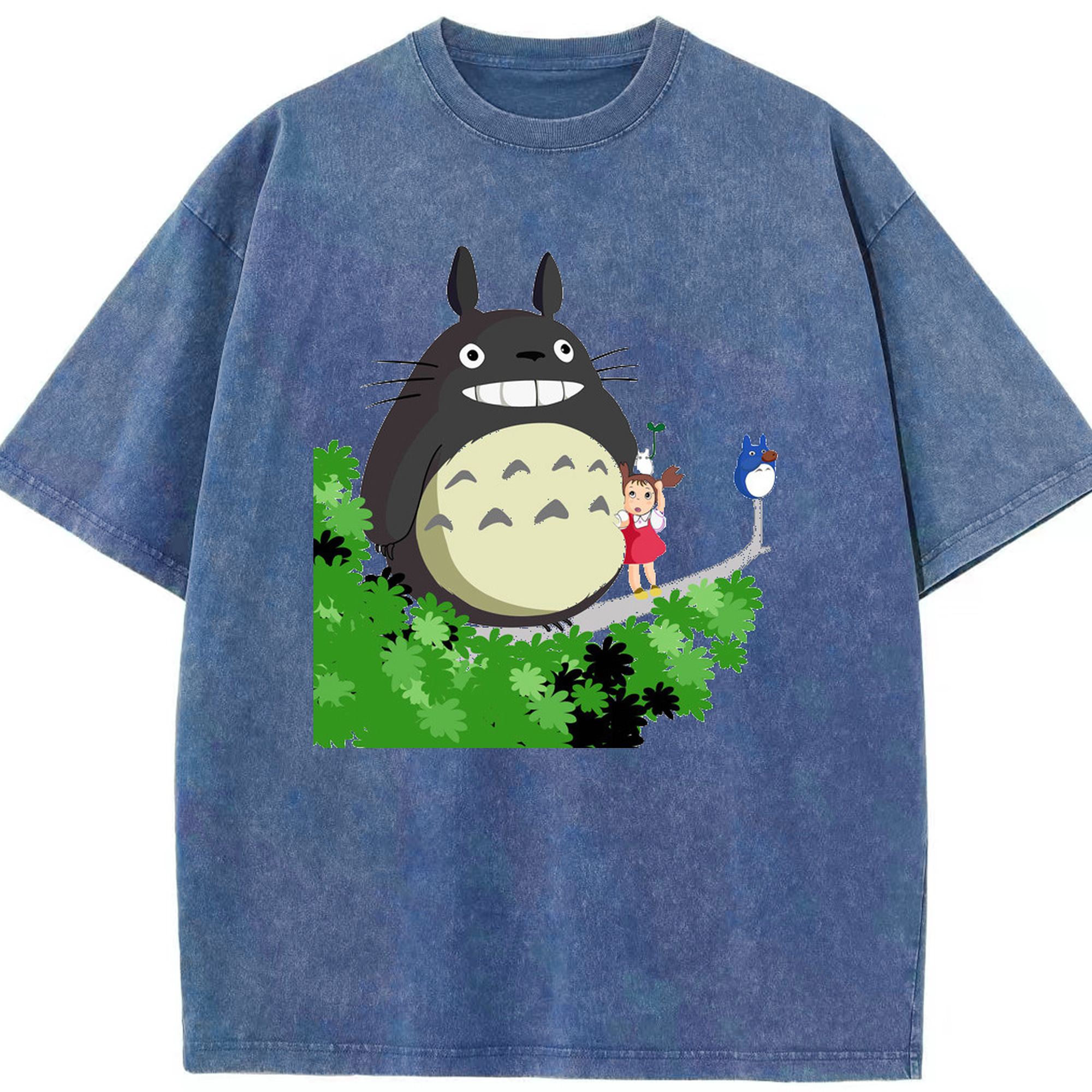 （画像用） となりのトトロ 草壁メイ 草壁サツキ My Neighbor Totoro Satsuki Kusakabe Mei Kusakabe 綿100% ヴィンテージ風 半袖Tシャツ（フロントプリント）