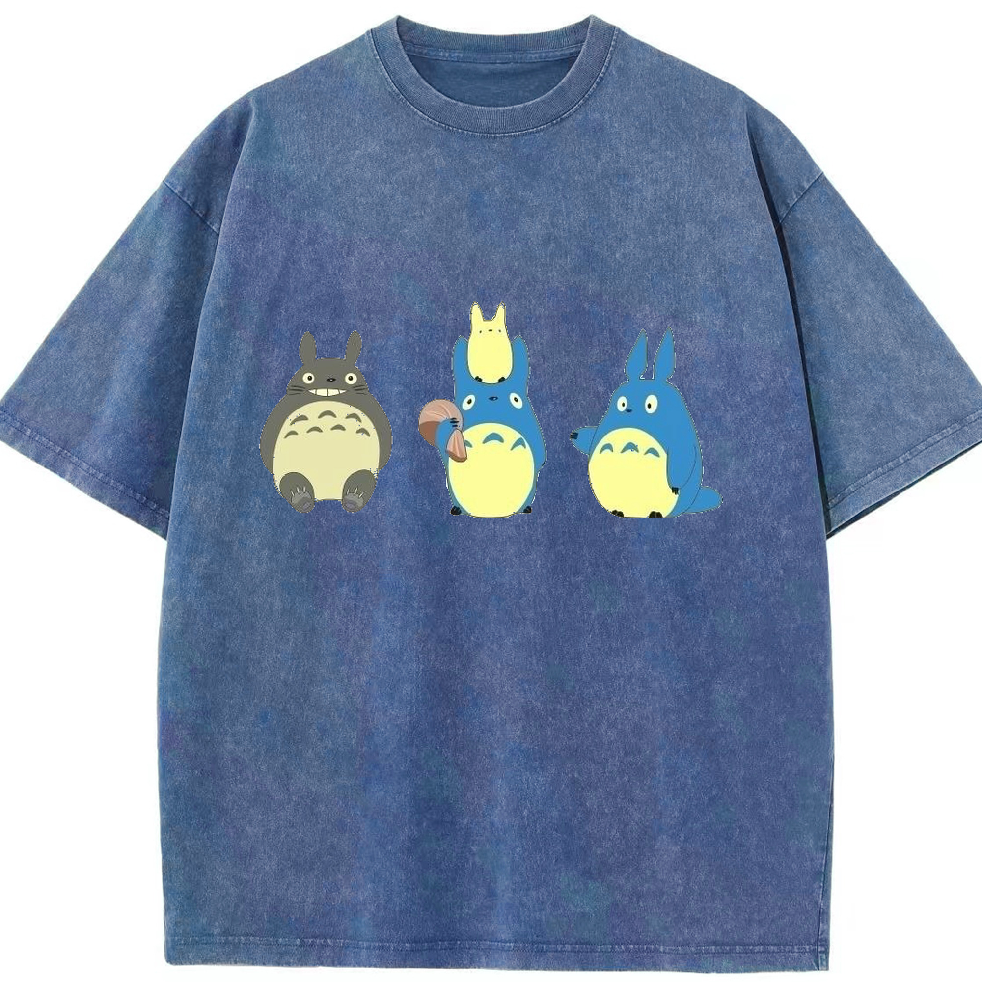 （画像用） となりのトトロ 草壁メイ 草壁サツキ My Neighbor Totoro Satsuki Kusakabe Mei Kusakabe 綿100% ヴィンテージ風 半袖Tシャツ（フロントプリント）