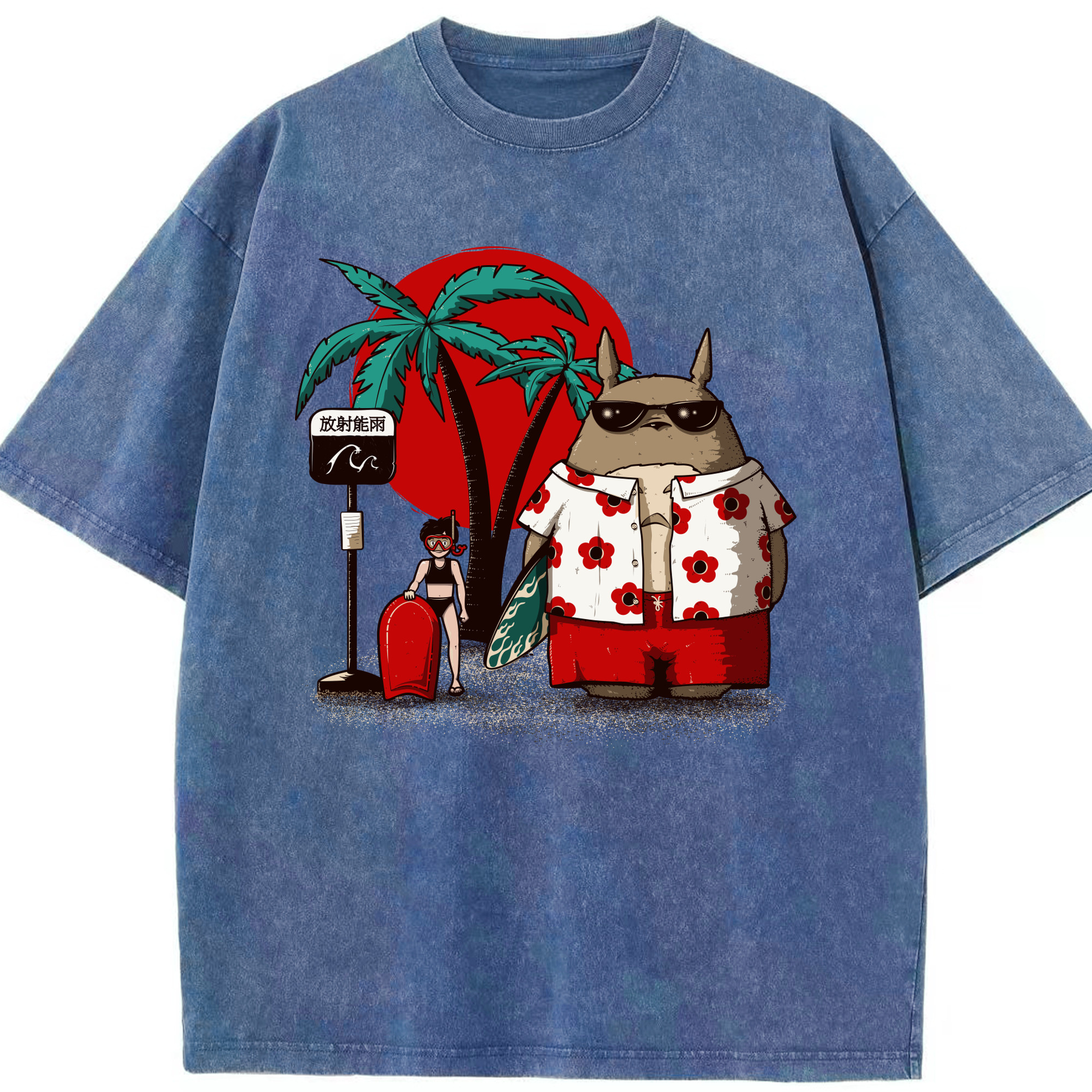 （画像用） となりのトトロ 草壁メイ 草壁サツキ My Neighbor Totoro Satsuki Kusakabe Mei Kusakabe 綿100% ヴィンテージ風 半袖Tシャツ（フロントプリント）