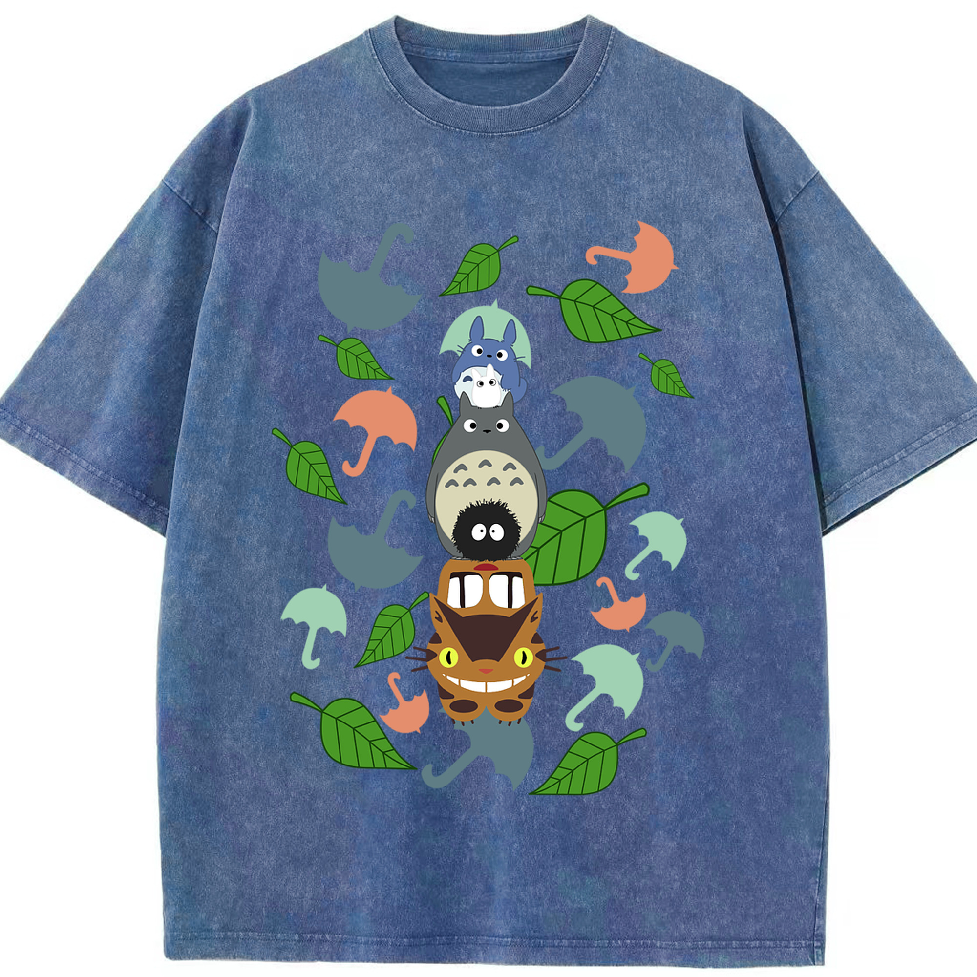 （画像用） となりのトトロ 草壁メイ 草壁サツキ My Neighbor Totoro Satsuki Kusakabe Mei Kusakabe 綿100% ヴィンテージ風 半袖Tシャツ（フロントプリント）
