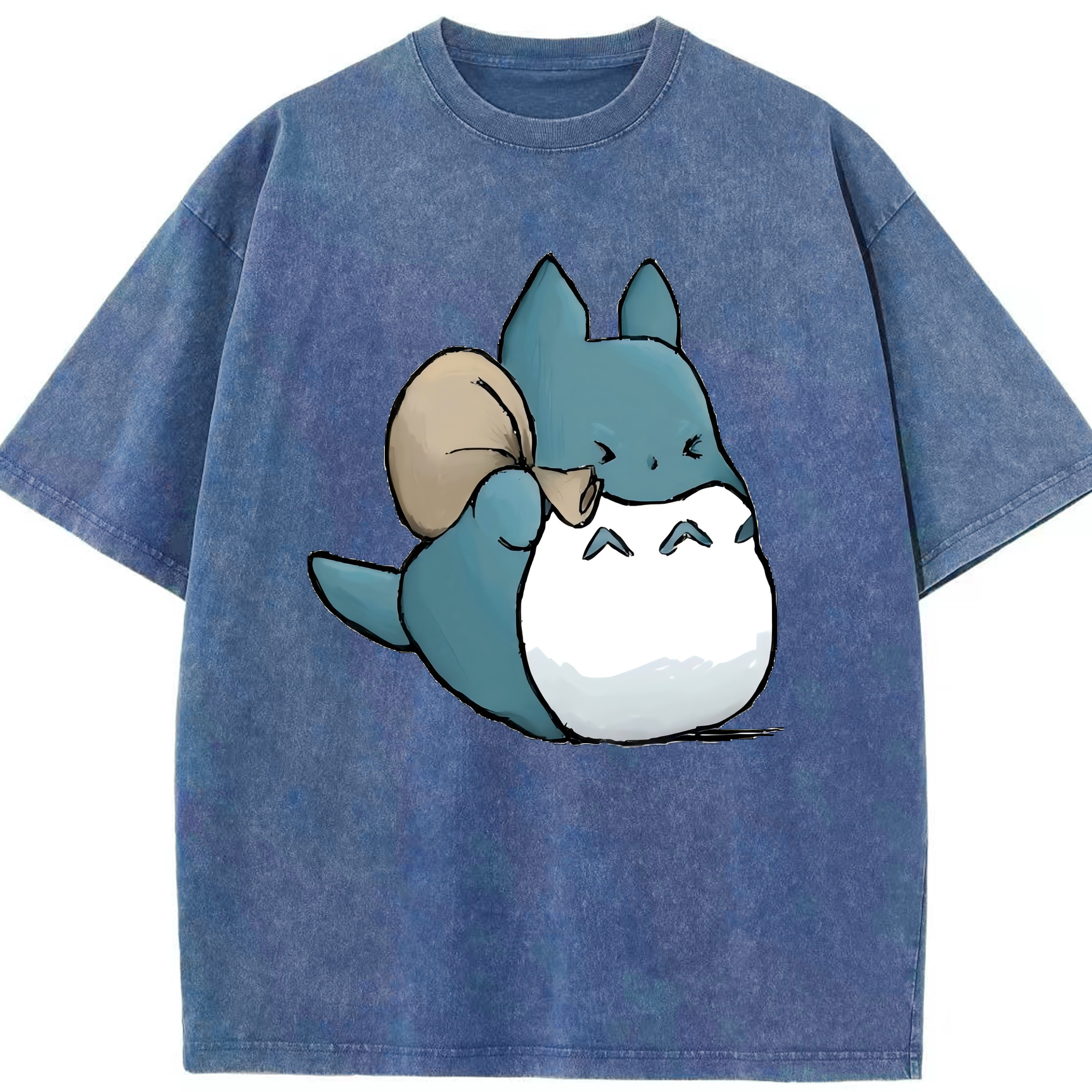（画像用） となりのトトロ 草壁メイ 草壁サツキ My Neighbor Totoro Satsuki Kusakabe Mei Kusakabe 綿100% ヴィンテージ風 半袖Tシャツ（フロントプリント）