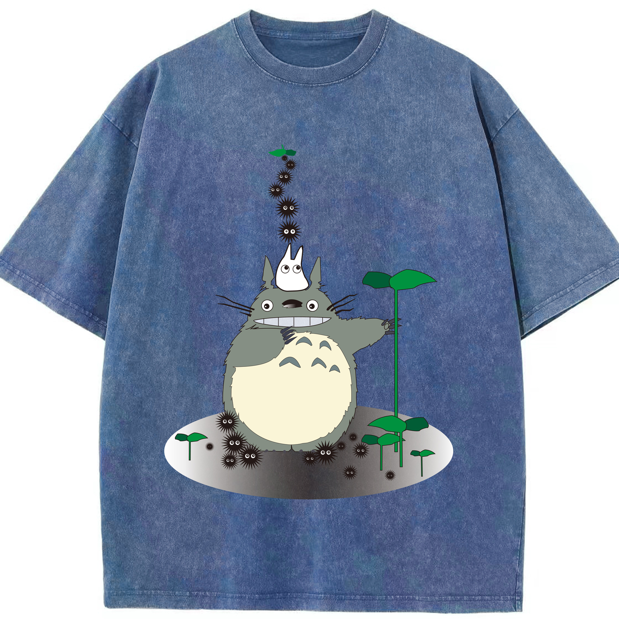（画像用） となりのトトロ 草壁メイ 草壁サツキ My Neighbor Totoro Satsuki Kusakabe Mei Kusakabe 綿100% ヴィンテージ風 半袖Tシャツ（フロントプリント）