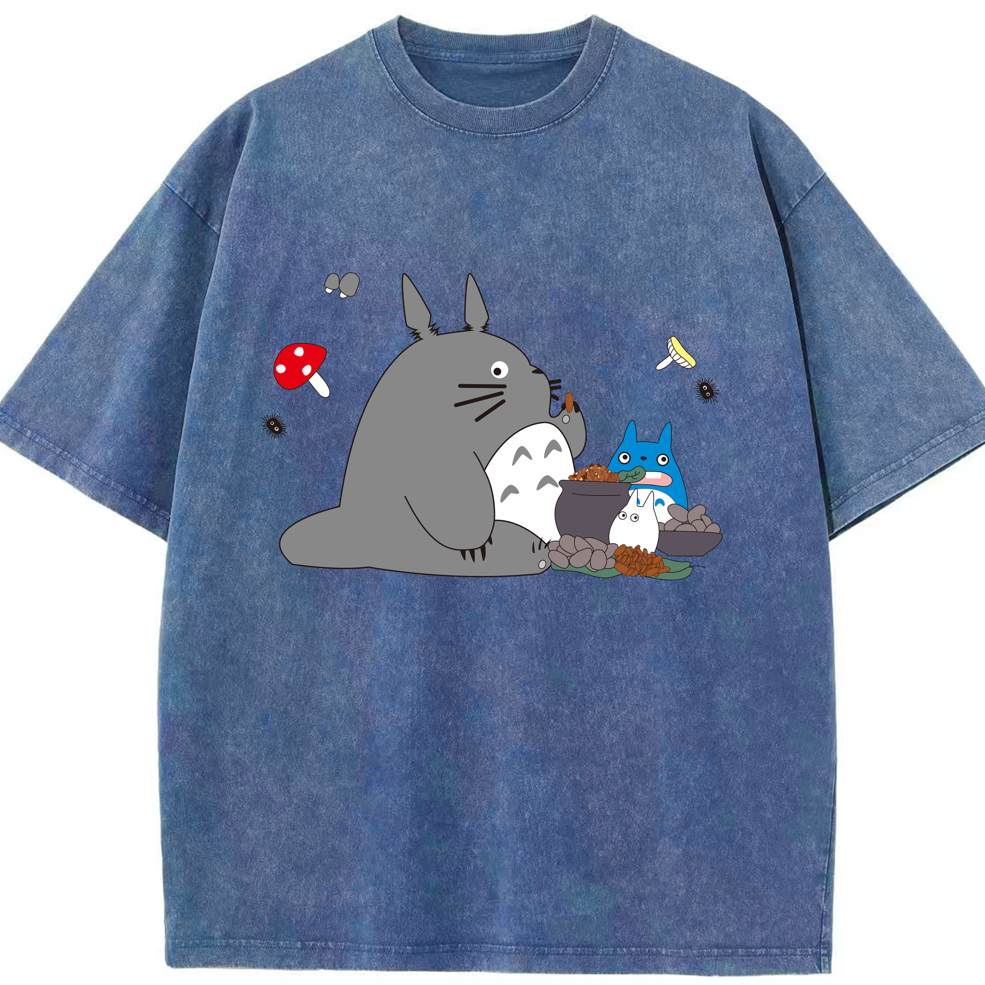 （画像用） となりのトトロ 草壁メイ 草壁サツキ My Neighbor Totoro Satsuki Kusakabe Mei Kusakabe 綿100% ヴィンテージ風 半袖Tシャツ（フロントプリント）