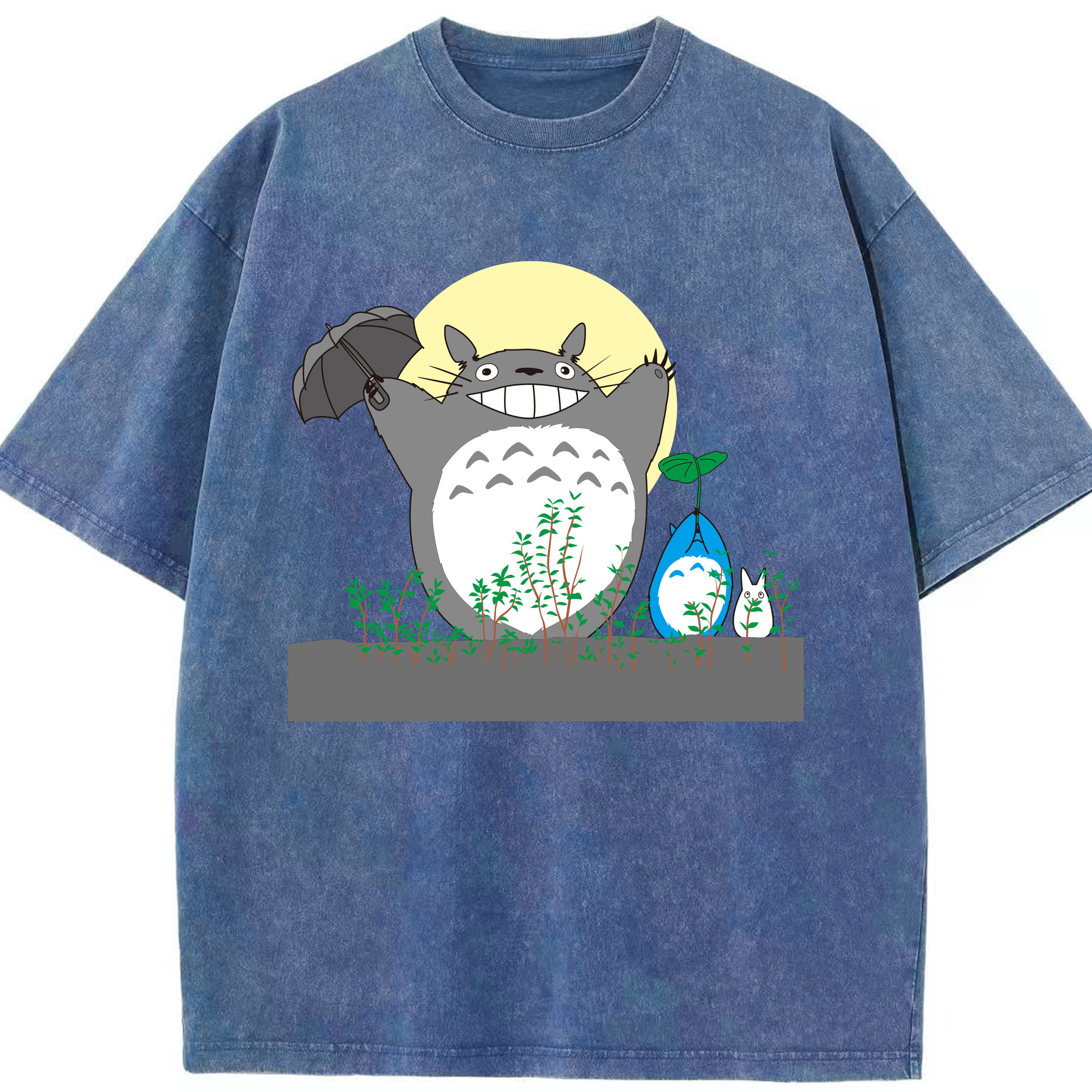 （画像用） となりのトトロ 草壁メイ 草壁サツキ My Neighbor Totoro Satsuki Kusakabe Mei Kusakabe 綿100% ヴィンテージ風 半袖Tシャツ（フロントプリント）