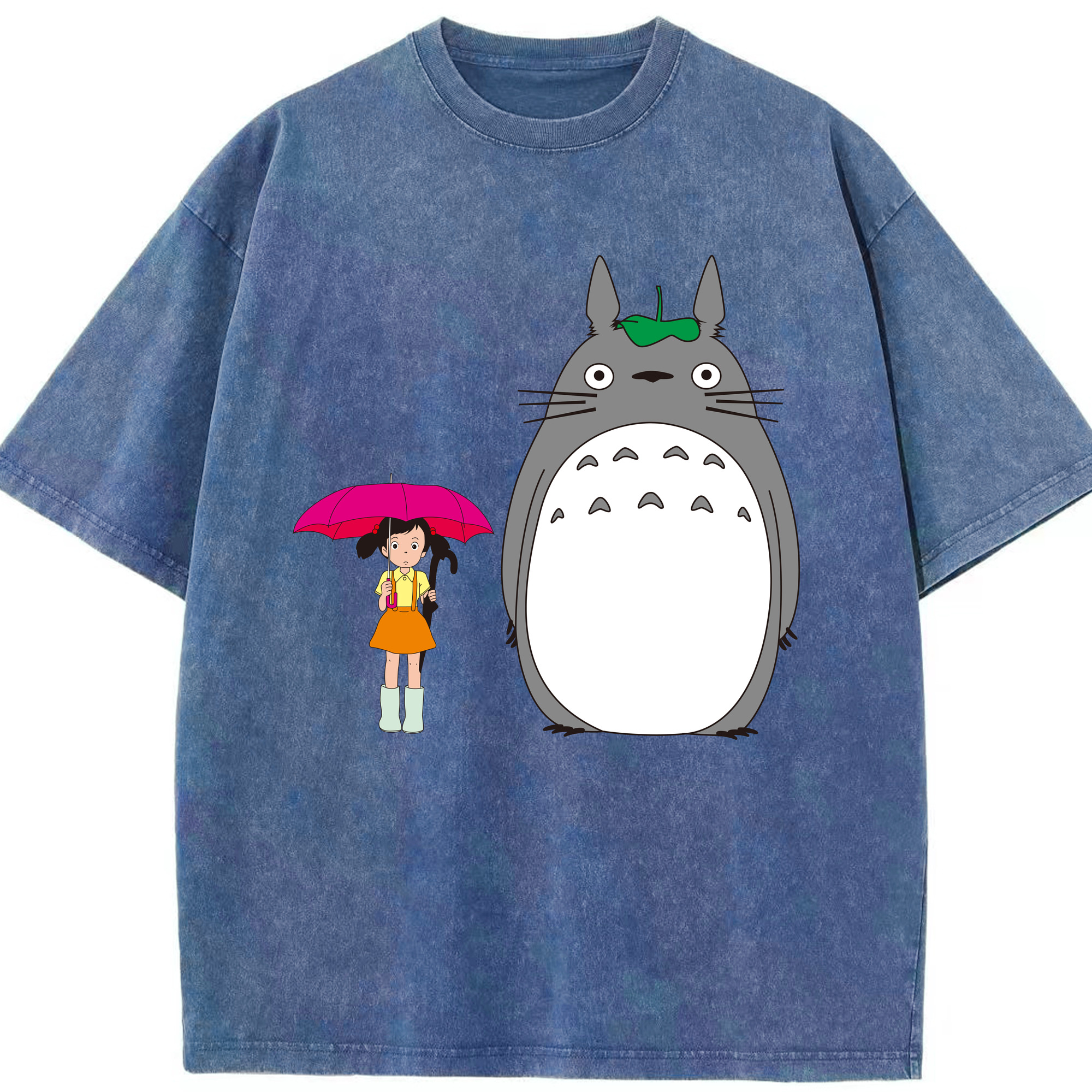 （画像用） となりのトトロ 草壁メイ 草壁サツキ My Neighbor Totoro Satsuki Kusakabe Mei Kusakabe 綿100% ヴィンテージ風 半袖Tシャツ（フロントプリント）