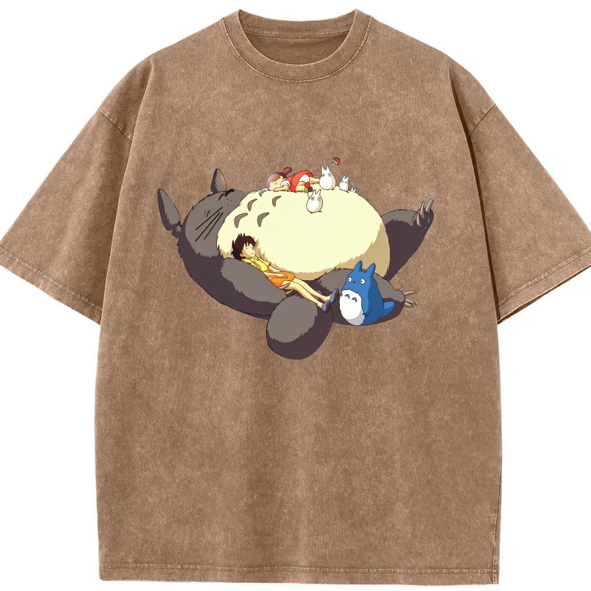 （画像用） となりのトトロ 草壁メイ 草壁サツキ My Neighbor Totoro Satsuki Kusakabe Mei Kusakabe 綿100% ヴィンテージ風 半袖Tシャツ（フロントプリント）