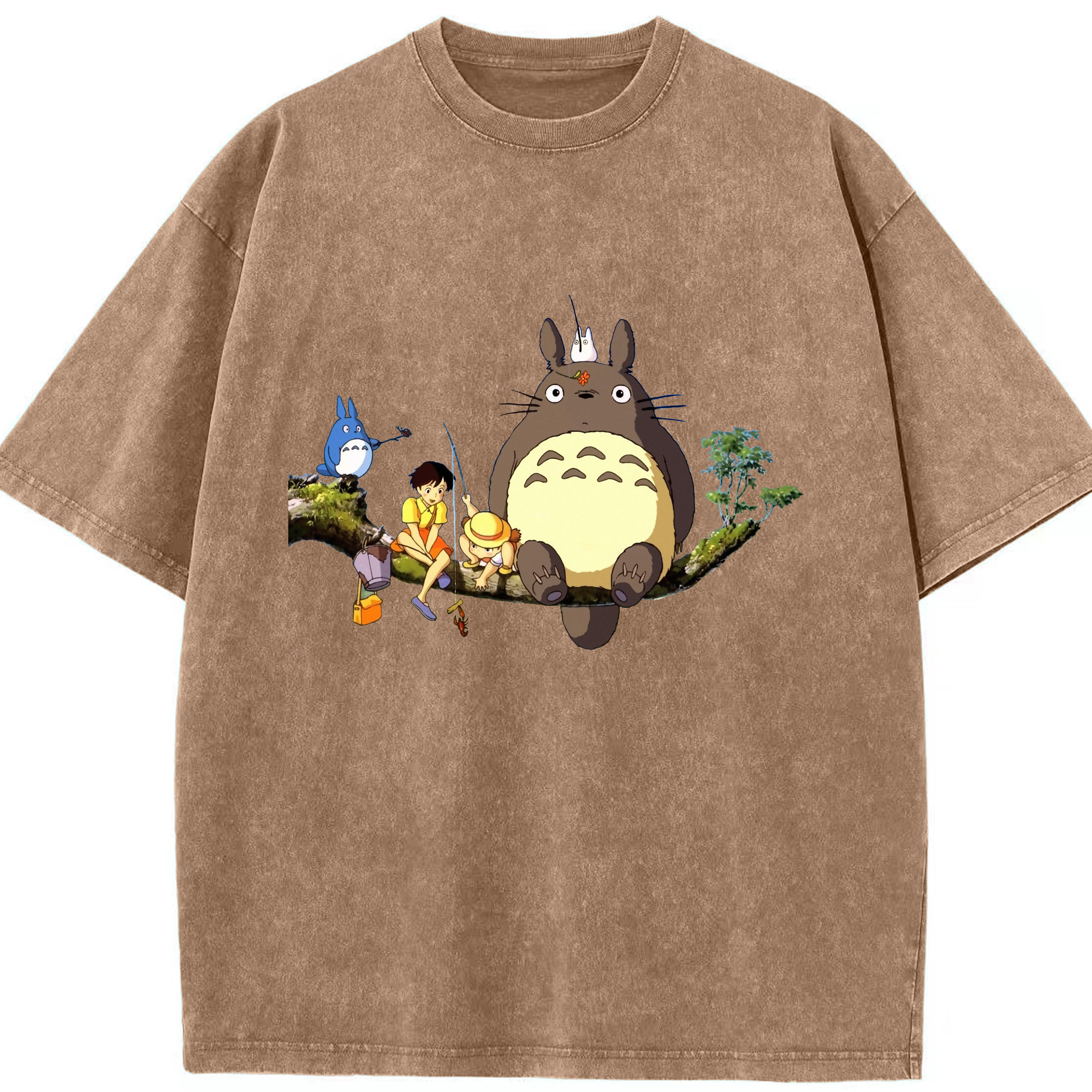 （画像用） となりのトトロ 草壁メイ 草壁サツキ My Neighbor Totoro Satsuki Kusakabe Mei Kusakabe 綿100% ヴィンテージ風 半袖Tシャツ（フロントプリント）