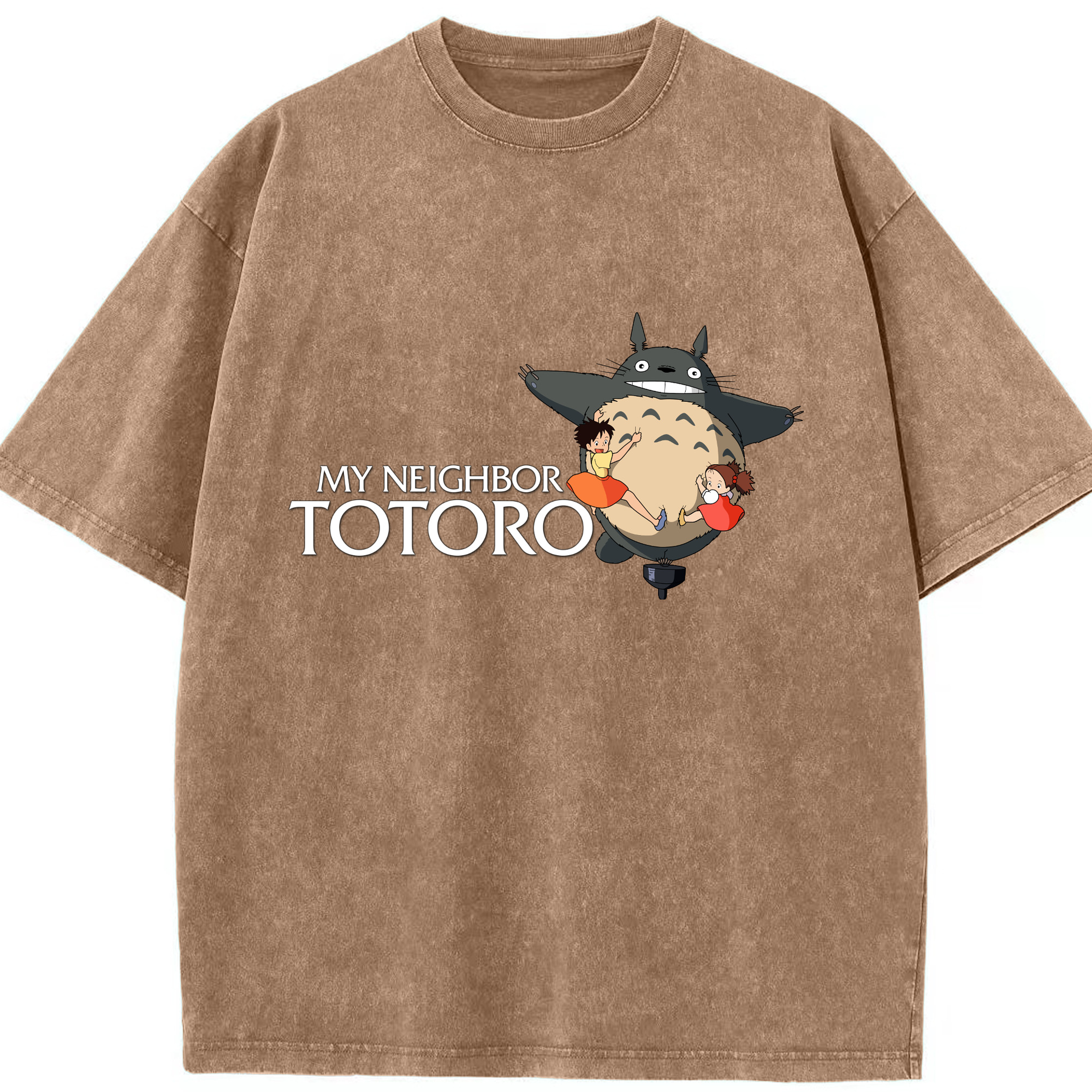 （画像用） となりのトトロ 草壁メイ 草壁サツキ My Neighbor Totoro Satsuki Kusakabe Mei Kusakabe 綿100% ヴィンテージ風 半袖Tシャツ（フロントプリント）