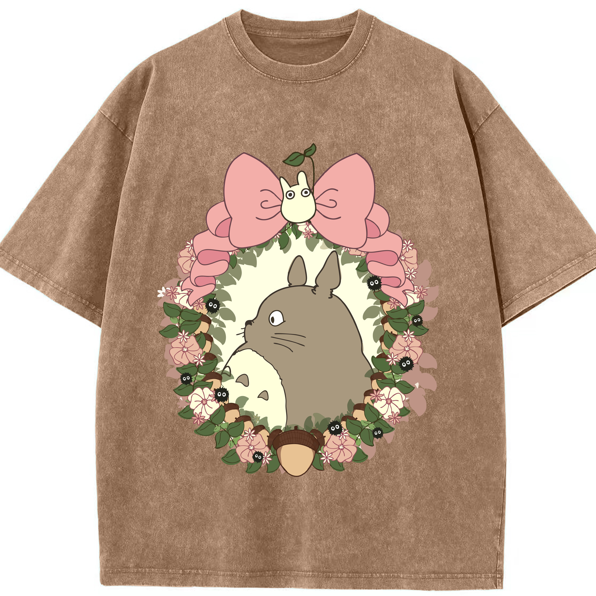 （画像用） となりのトトロ 草壁メイ 草壁サツキ My Neighbor Totoro Satsuki Kusakabe Mei Kusakabe 綿100% ヴィンテージ風 半袖Tシャツ（フロントプリント）