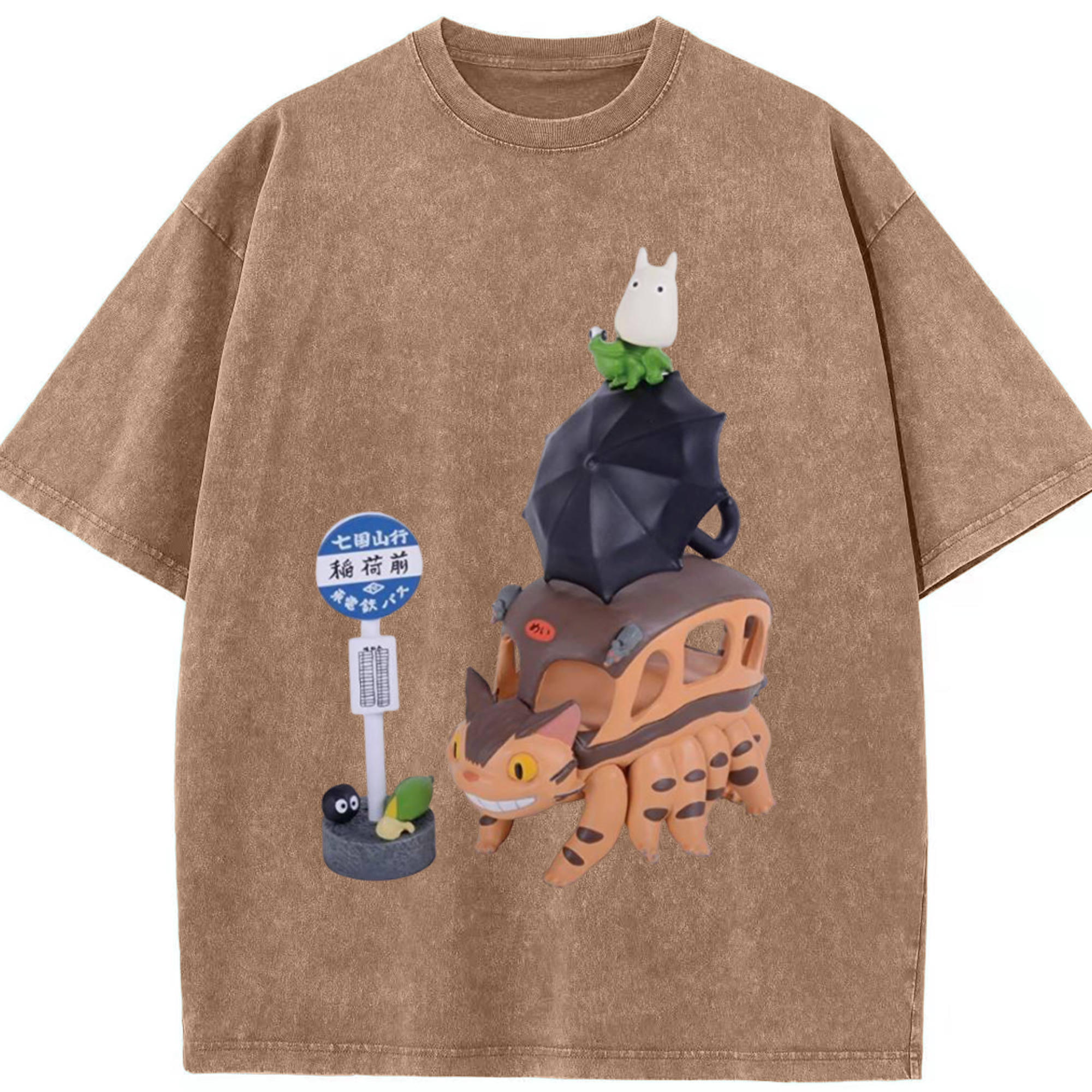 （画像用） となりのトトロ 草壁メイ 草壁サツキ My Neighbor Totoro Satsuki Kusakabe Mei Kusakabe 綿100% ヴィンテージ風 半袖Tシャツ（フロントプリント）