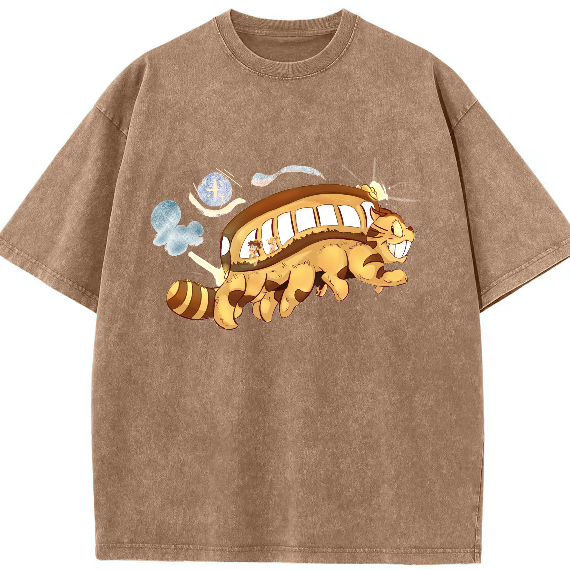 （画像用） となりのトトロ 草壁メイ 草壁サツキ My Neighbor Totoro Satsuki Kusakabe Mei Kusakabe 綿100% ヴィンテージ風 半袖Tシャツ（フロントプリント）