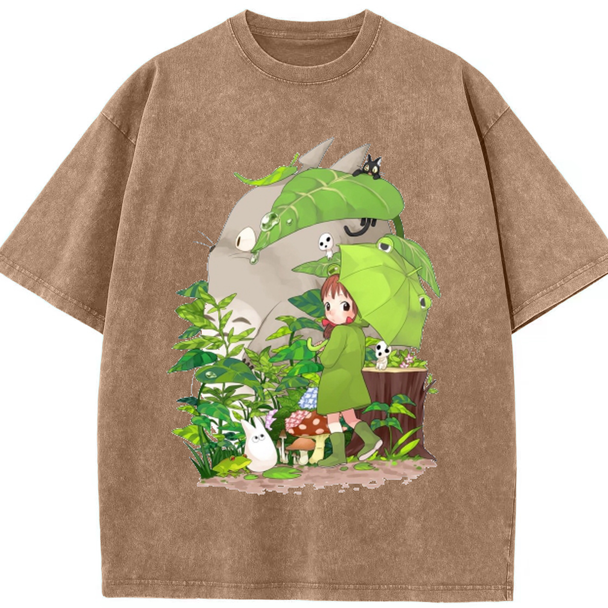 （画像用） となりのトトロ 草壁メイ 草壁サツキ My Neighbor Totoro Satsuki Kusakabe Mei Kusakabe 綿100% ヴィンテージ風 半袖Tシャツ（フロントプリント）
