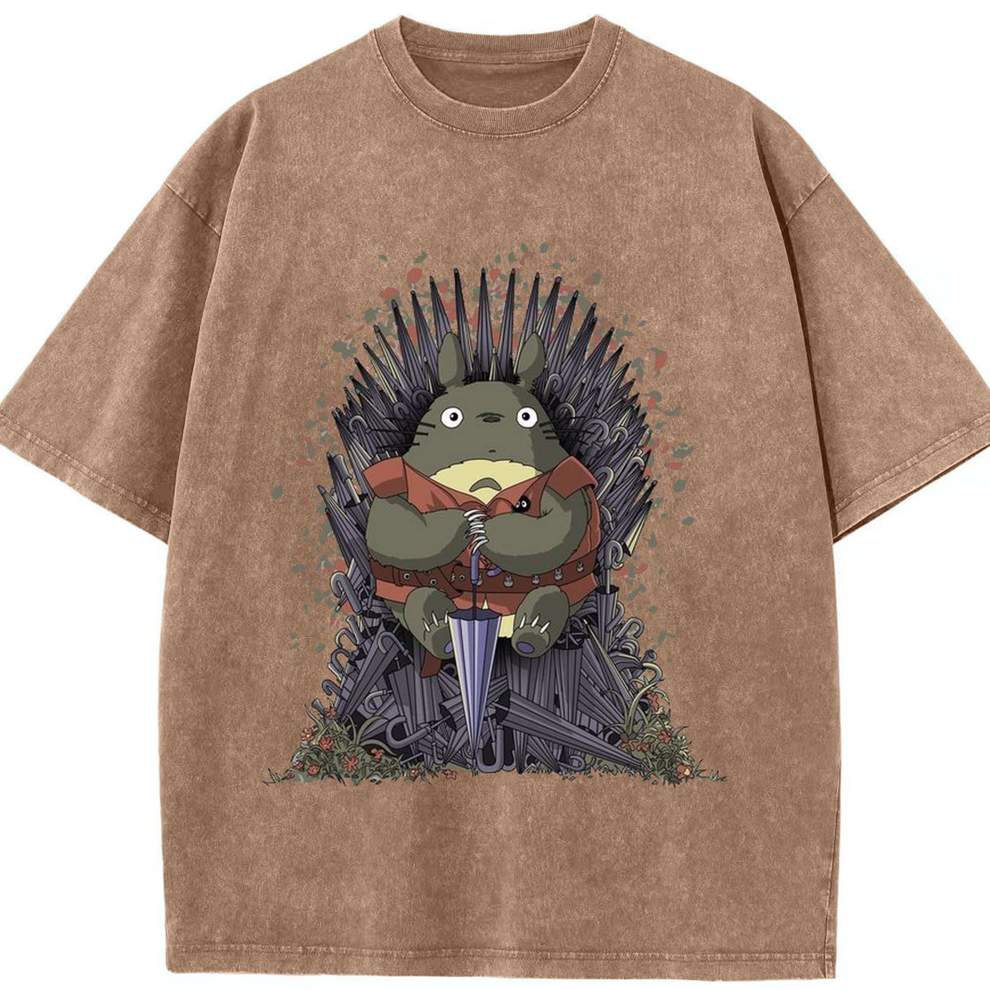 （画像用） となりのトトロ 草壁メイ 草壁サツキ My Neighbor Totoro Satsuki Kusakabe Mei Kusakabe 綿100% ヴィンテージ風 半袖Tシャツ（フロントプリント）