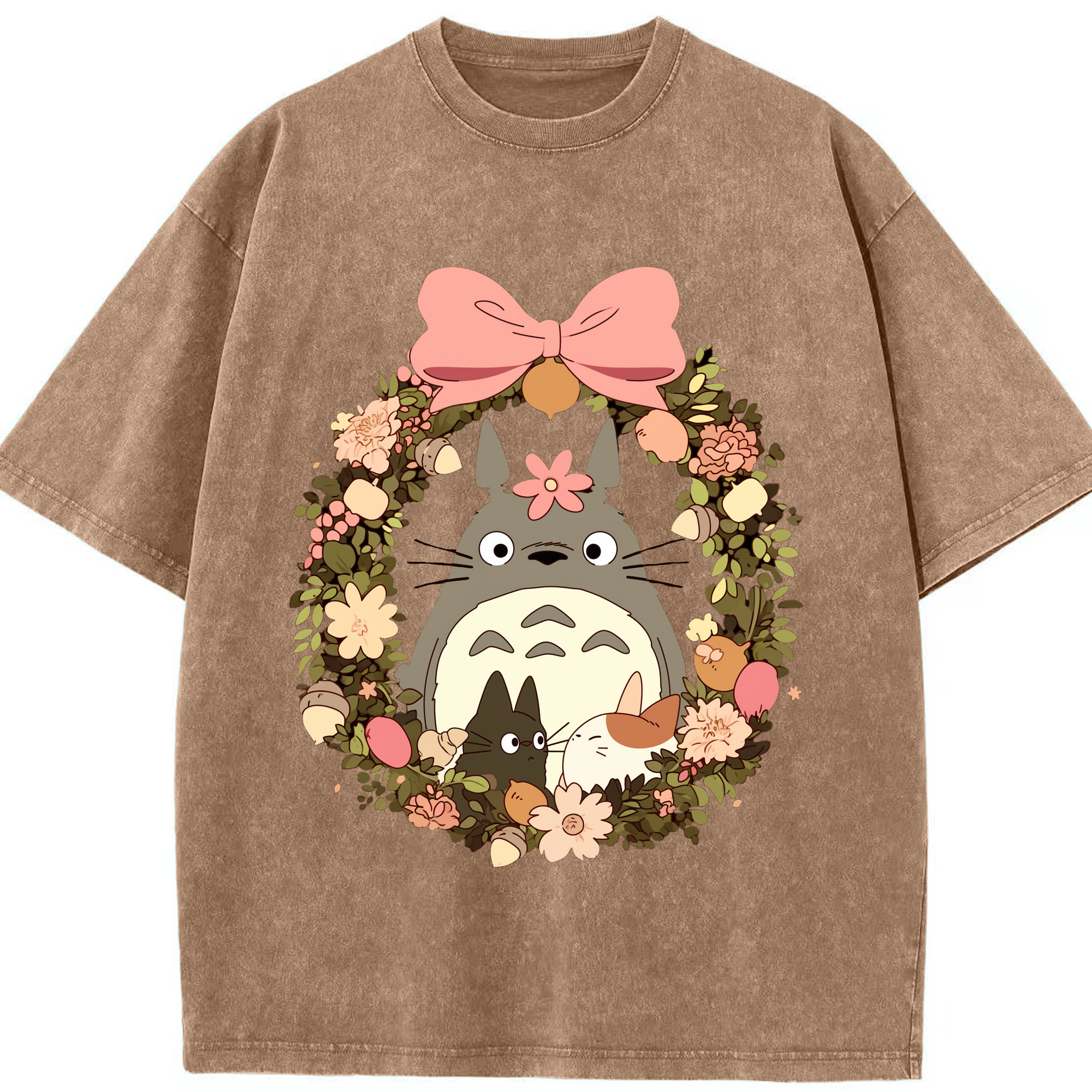 （画像用） となりのトトロ 草壁メイ 草壁サツキ My Neighbor Totoro Satsuki Kusakabe Mei Kusakabe 綿100% ヴィンテージ風 半袖Tシャツ（フロントプリント）