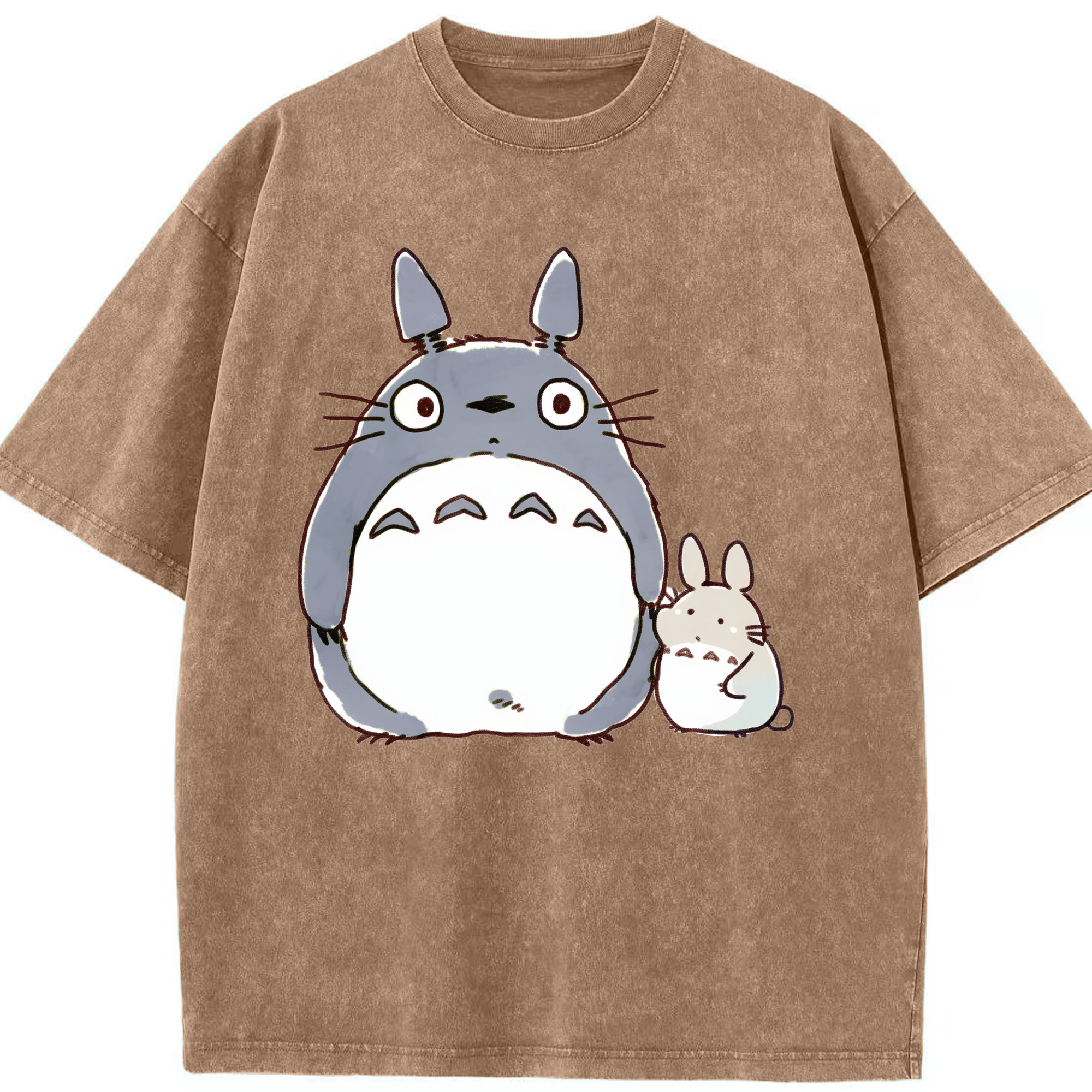 （画像用） となりのトトロ 草壁メイ 草壁サツキ My Neighbor Totoro Satsuki Kusakabe Mei Kusakabe 綿100% ヴィンテージ風 半袖Tシャツ（フロントプリント）