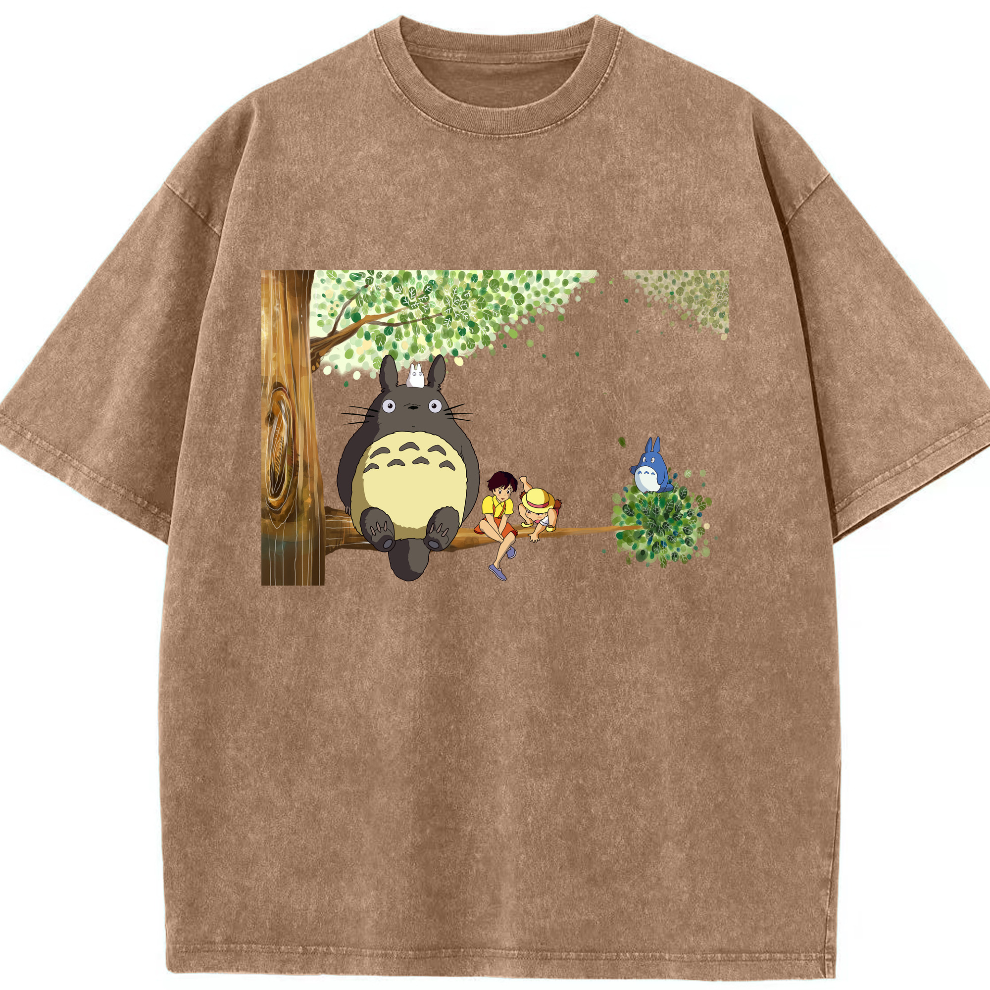 （画像用） となりのトトロ 草壁メイ 草壁サツキ My Neighbor Totoro Satsuki Kusakabe Mei Kusakabe 綿100% ヴィンテージ風 半袖Tシャツ（フロントプリント）