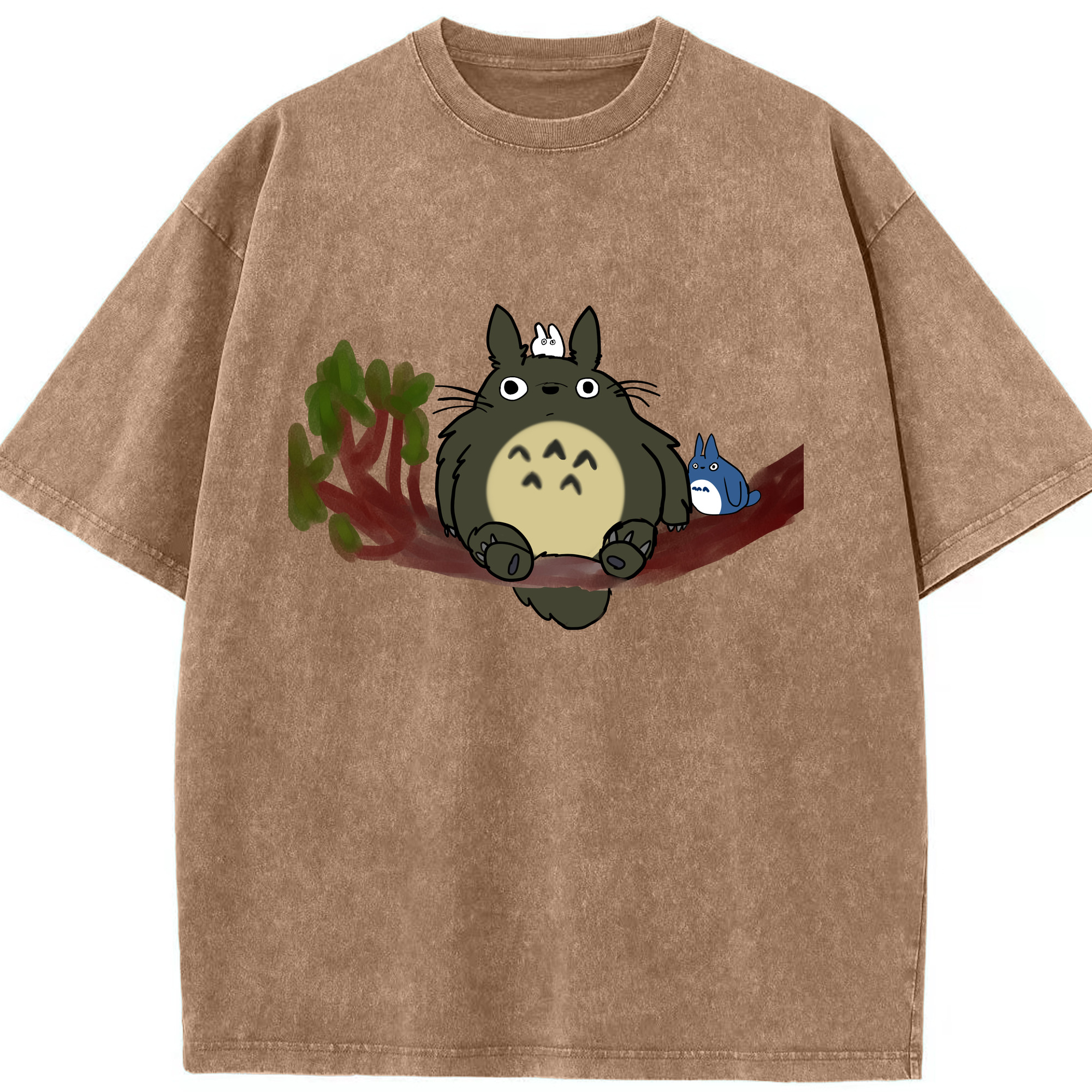 （画像用） となりのトトロ 草壁メイ 草壁サツキ My Neighbor Totoro Satsuki Kusakabe Mei Kusakabe 綿100% ヴィンテージ風 半袖Tシャツ（フロントプリント）