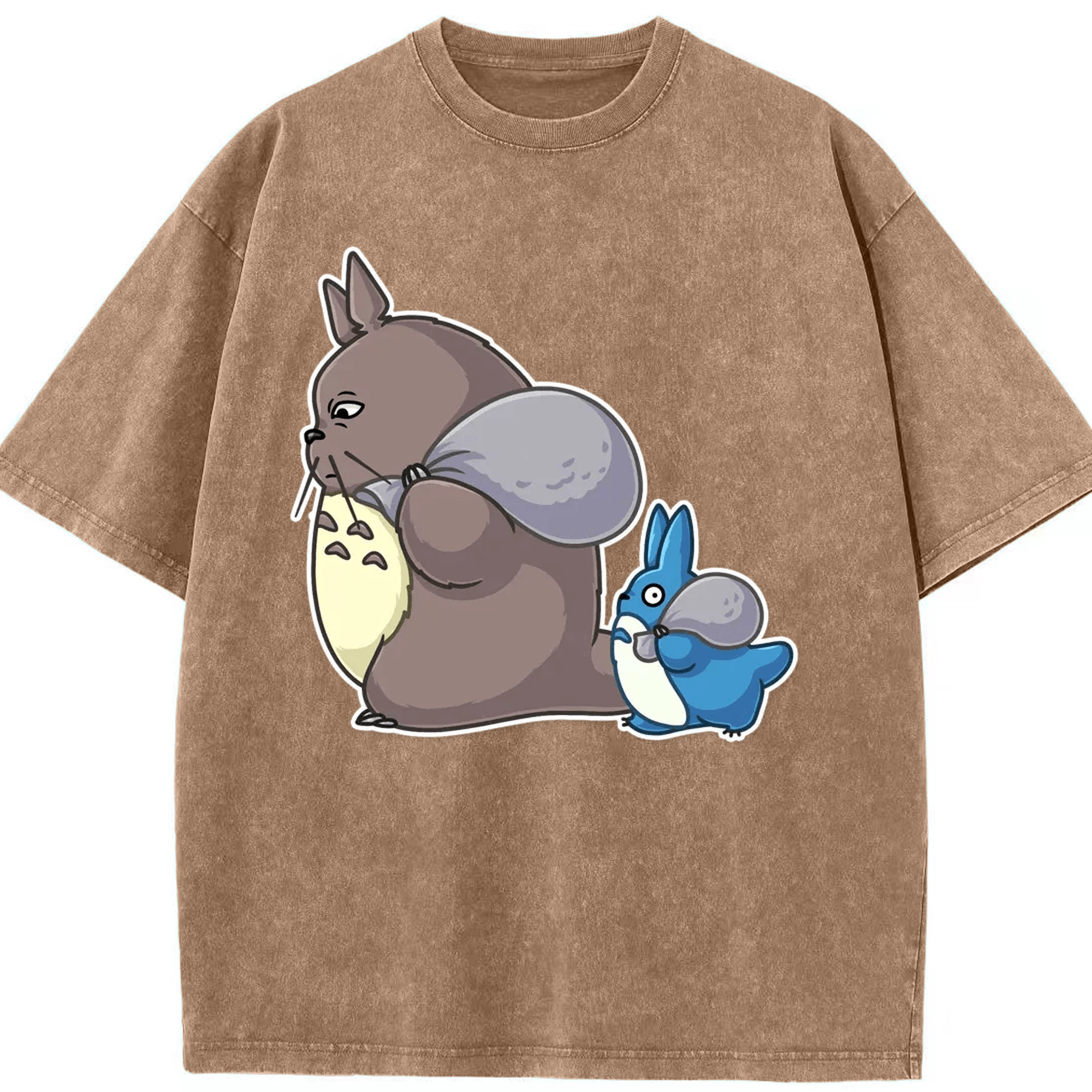 （画像用） となりのトトロ 草壁メイ 草壁サツキ My Neighbor Totoro Satsuki Kusakabe Mei Kusakabe 綿100% ヴィンテージ風 半袖Tシャツ（フロントプリント）