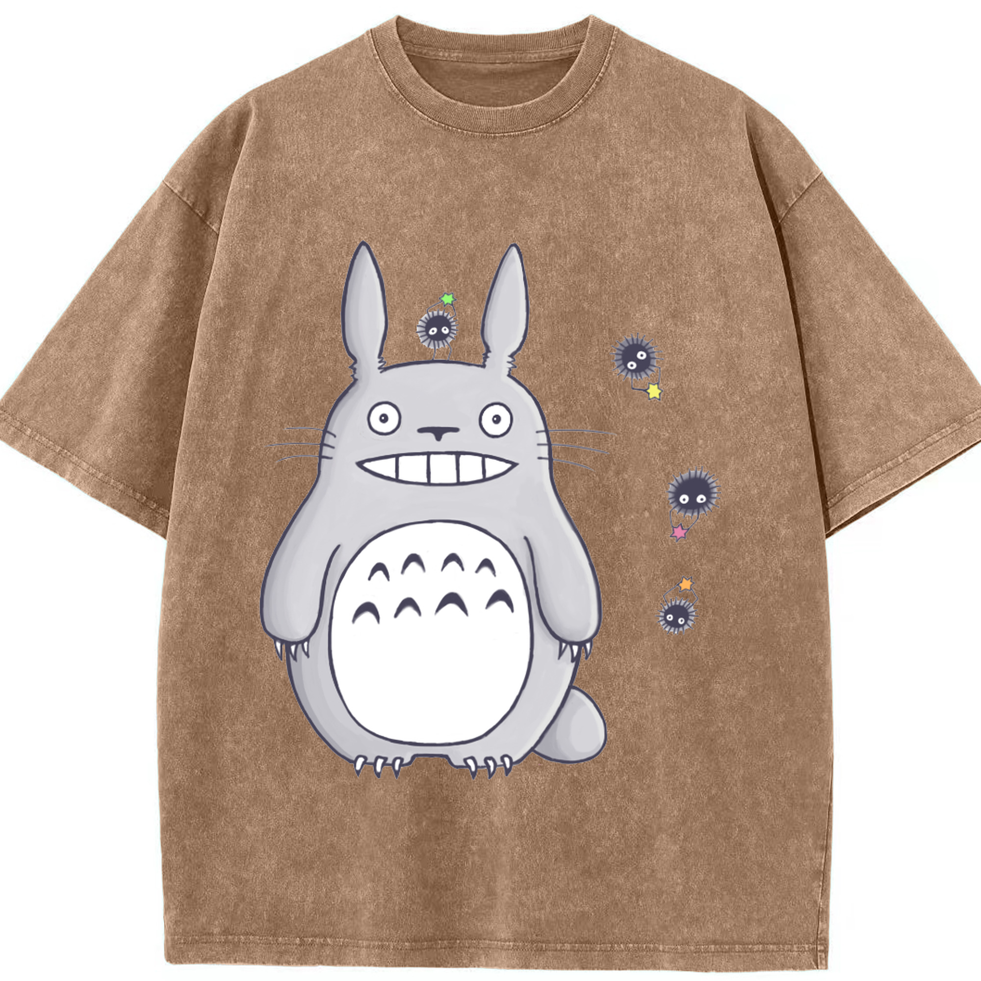 （画像用） となりのトトロ 草壁メイ 草壁サツキ My Neighbor Totoro Satsuki Kusakabe Mei Kusakabe 綿100% ヴィンテージ風 半袖Tシャツ（フロントプリント）