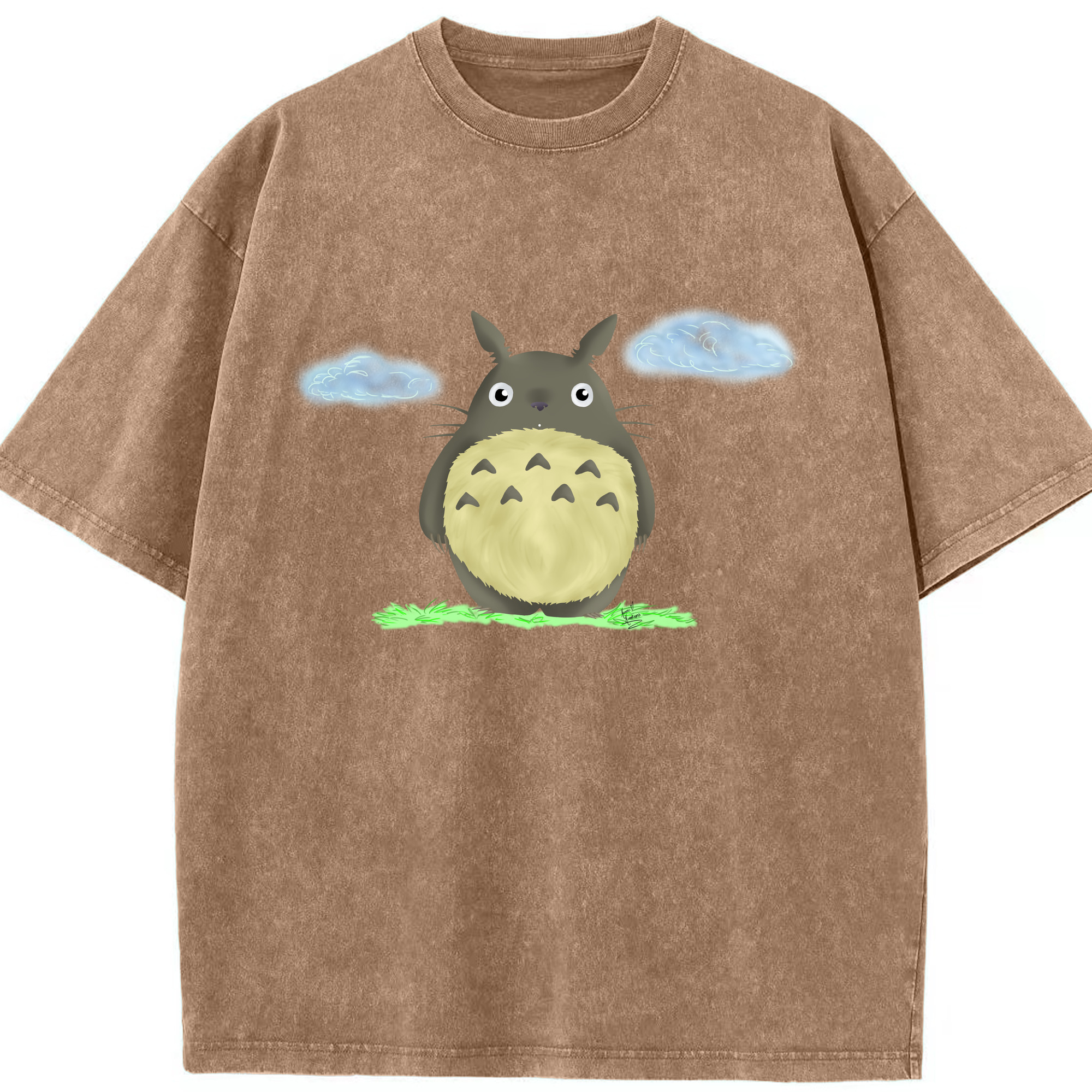 （画像用） となりのトトロ 草壁メイ 草壁サツキ My Neighbor Totoro Satsuki Kusakabe Mei Kusakabe 綿100% ヴィンテージ風 半袖Tシャツ（フロントプリント）